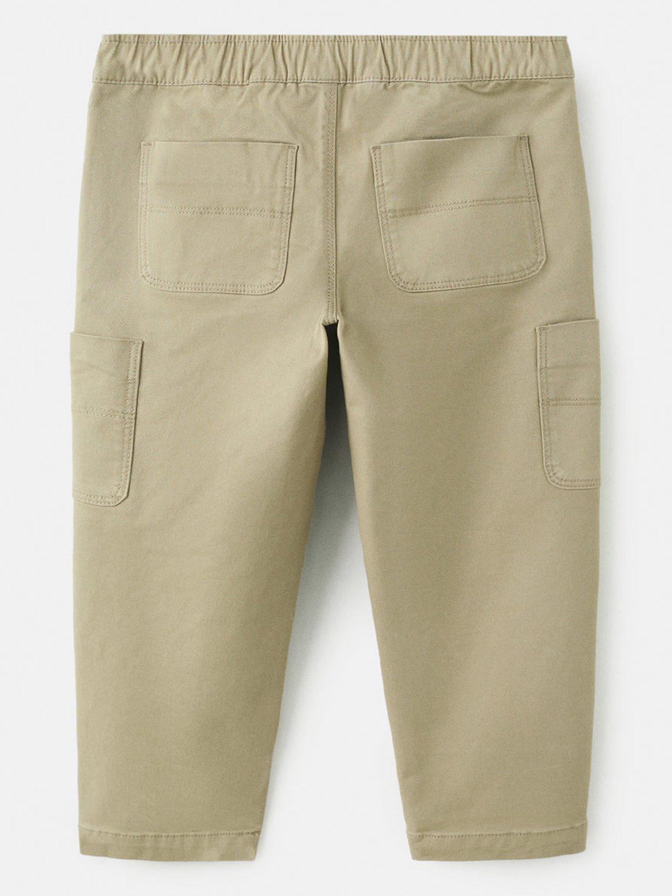 Image 2 of 4 of Mango Younger Boys Elasticated Waist Combat Trousers - Green