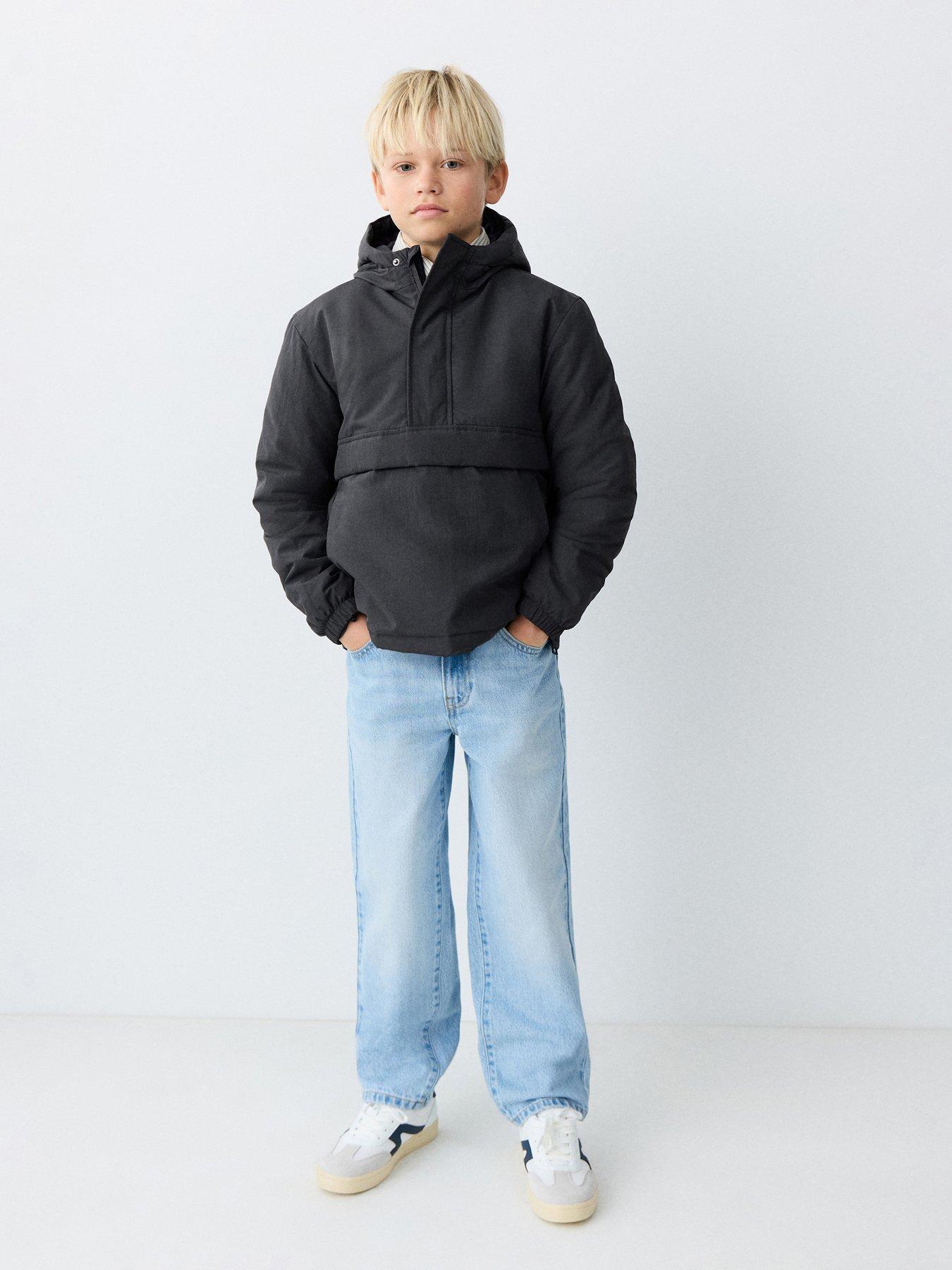 Mango Boys Hooded Jacket - Dark Grey