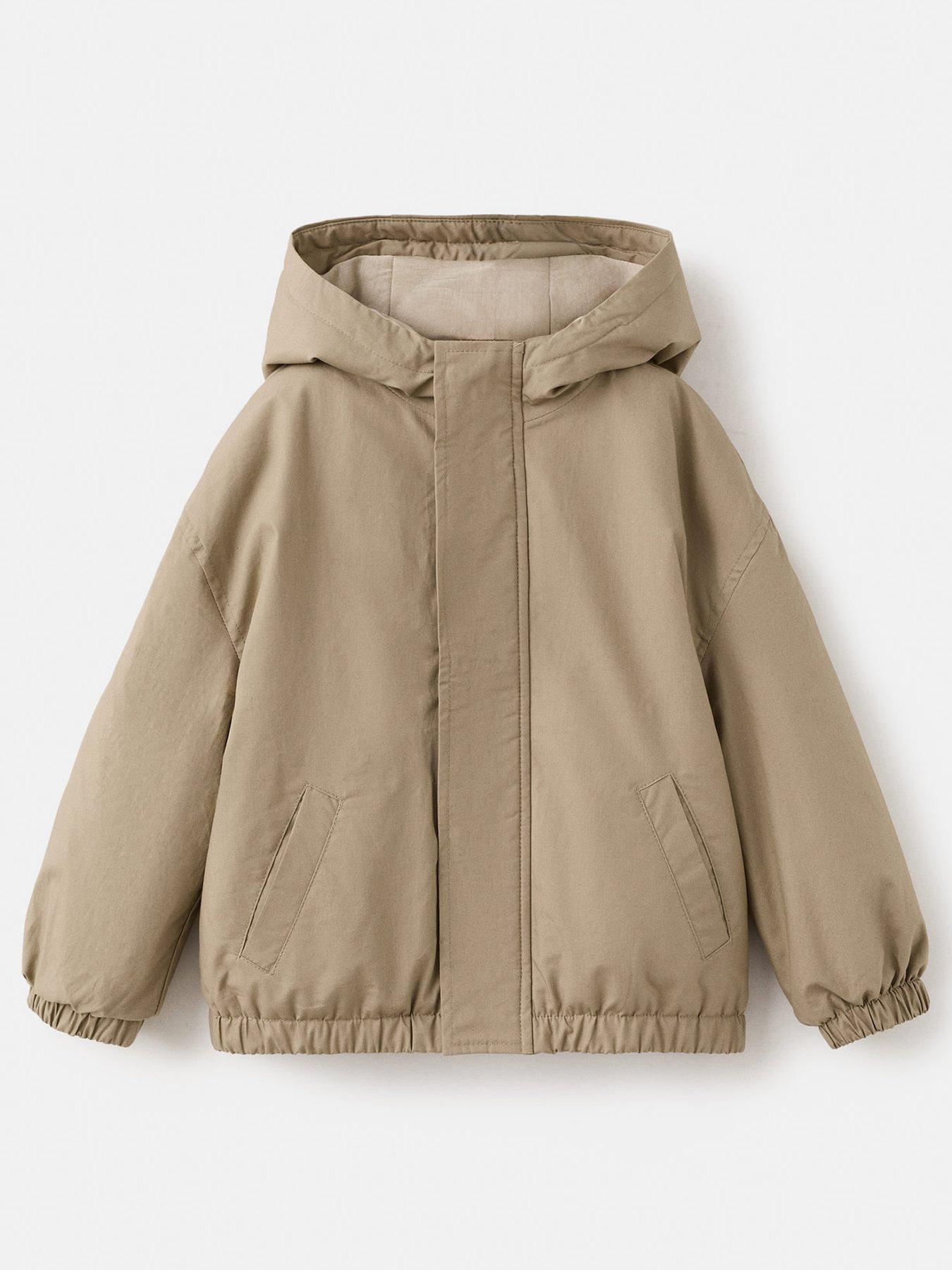Mango Younger Boys Hooded Bomber Jacket - Brown