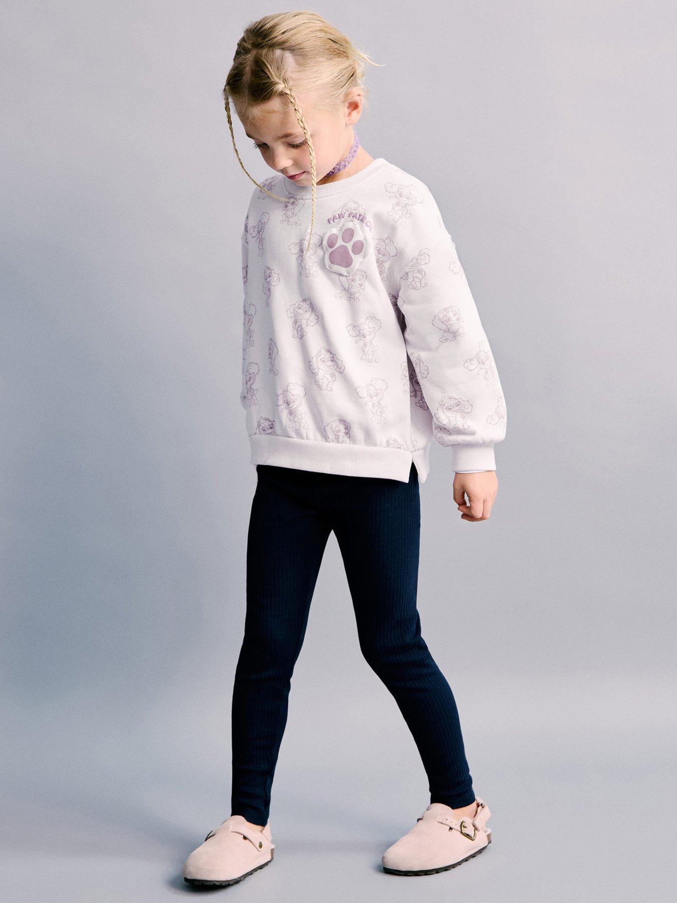 mango-younger-girls-ribbed-leggings-navy