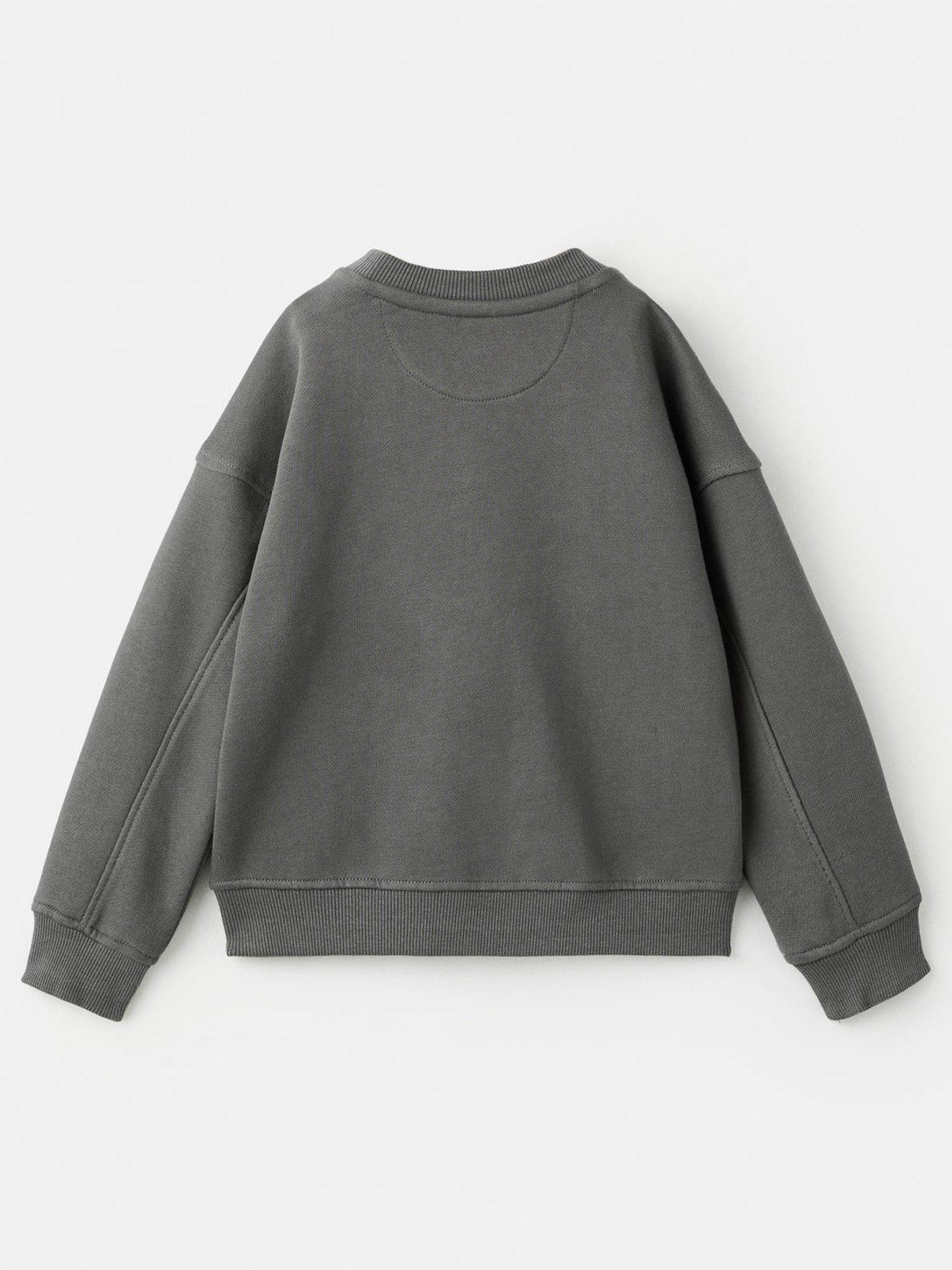 Image 2 of 4 of Mango Younger Boys Cozy Times Sweatshirt - Dark Grey