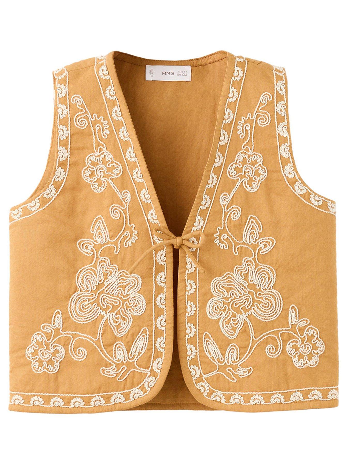 mango-younger-girls-flower-waistcoat-yellow