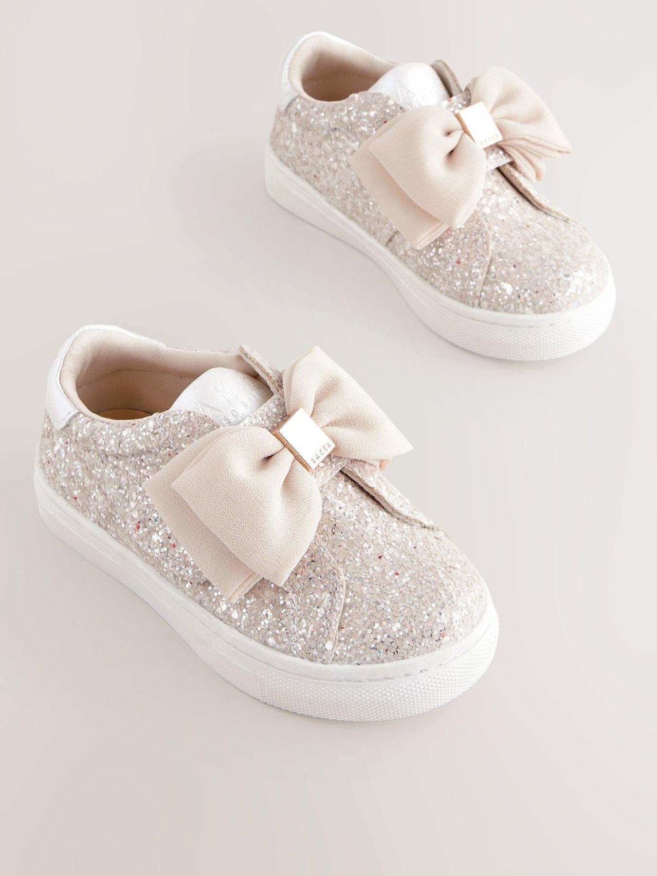 ted-baker-younger-girls-bow-glitter-trainers-ivorystillFront
