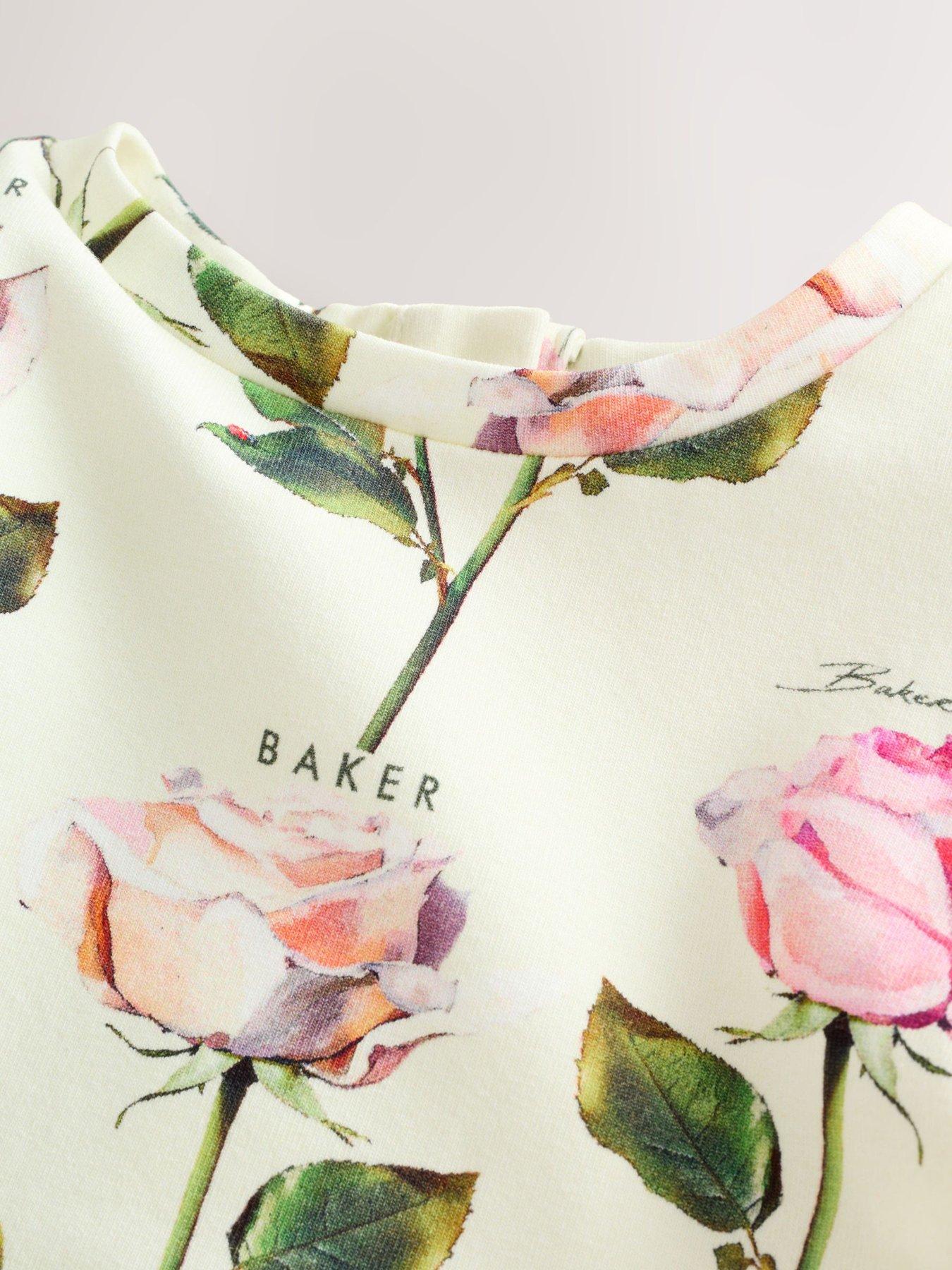 Image 4 of 6 of Ted Baker Younger Girls 2 Pack Floral &amp; Plain Dresses - Multi