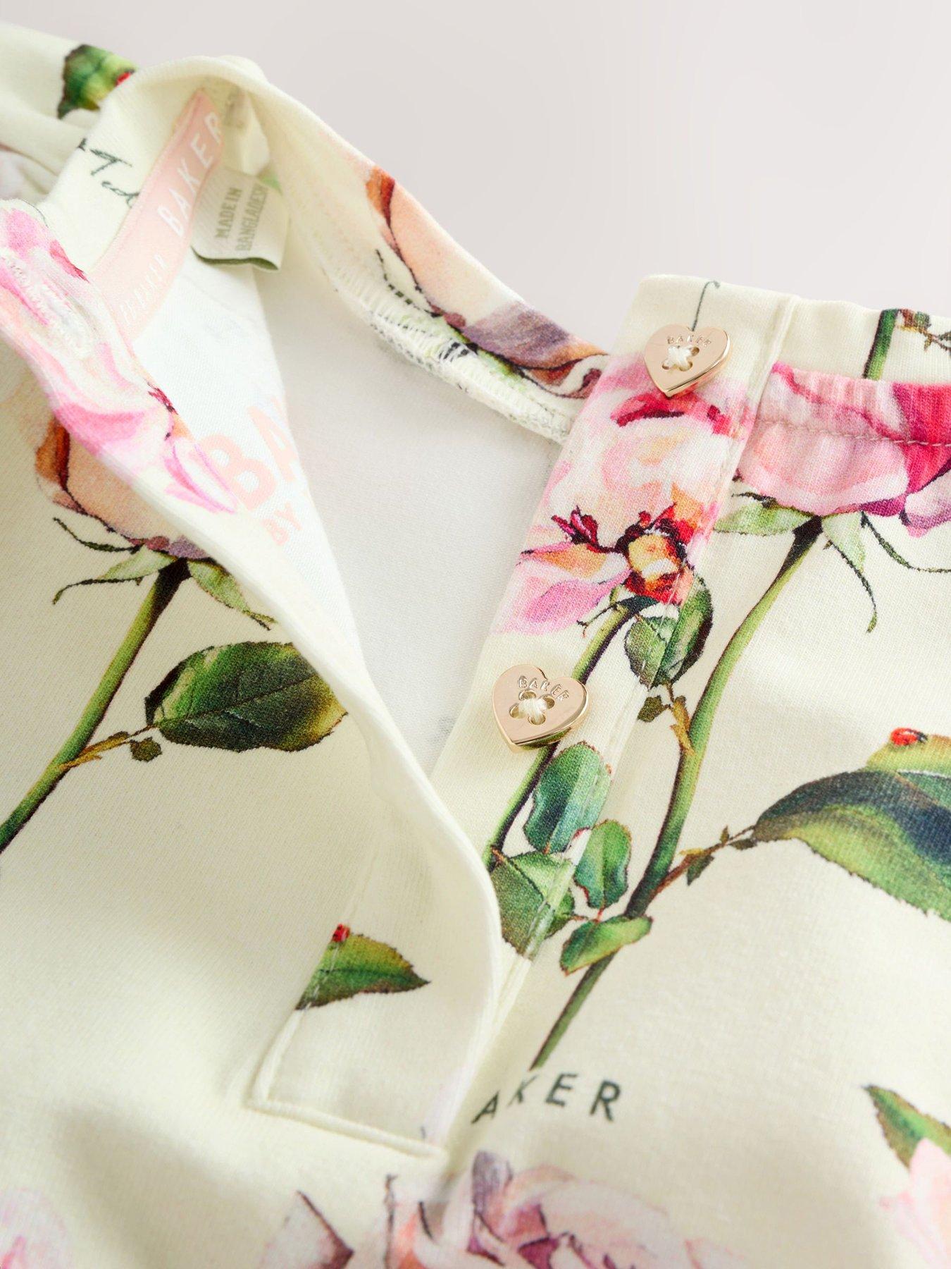 Image 6 of 6 of Ted Baker Younger Girls 2 Pack Floral &amp; Plain Dresses - Multi