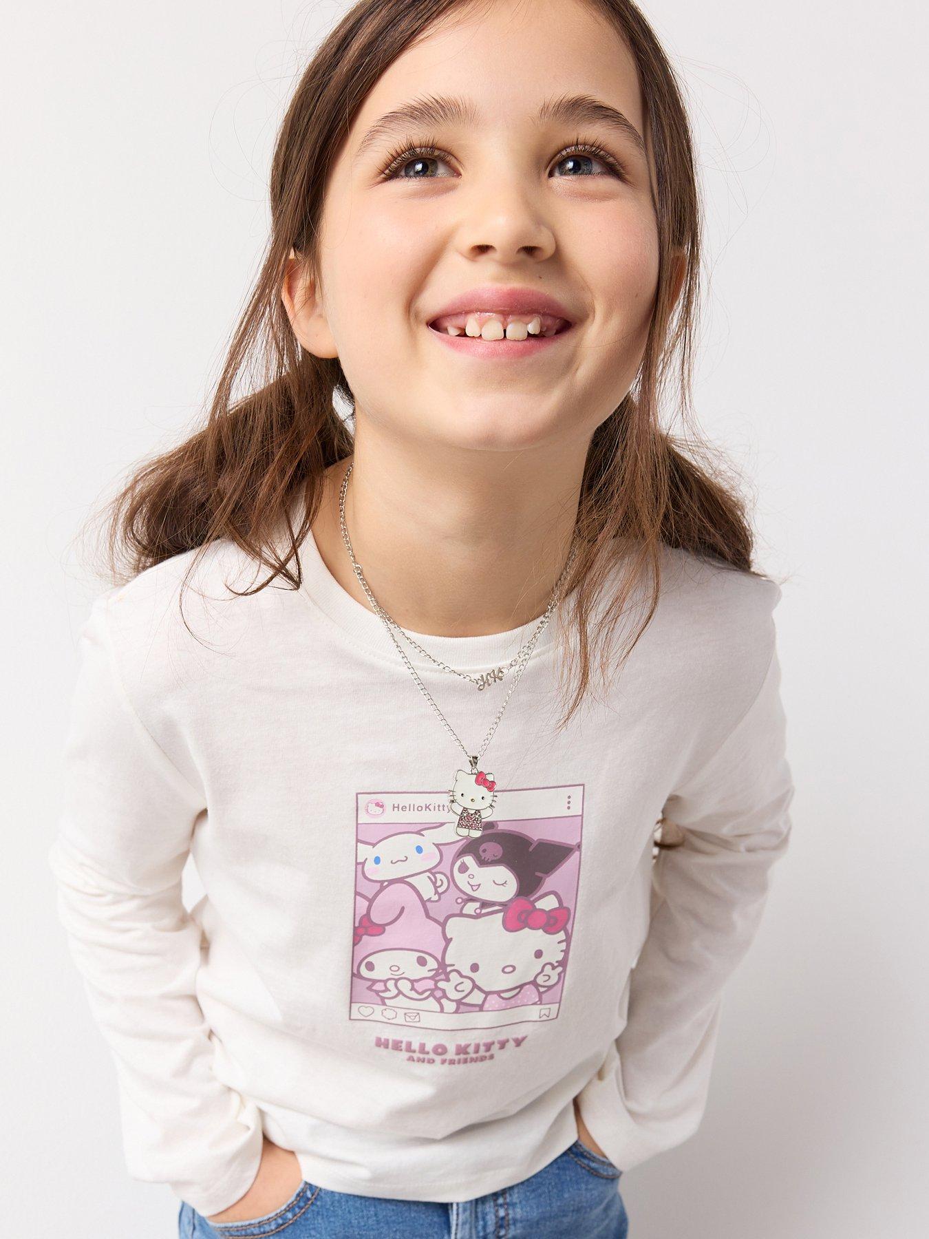 Mango Girls Hello Kitty Long Sleeve T-Shirt - Light Cream