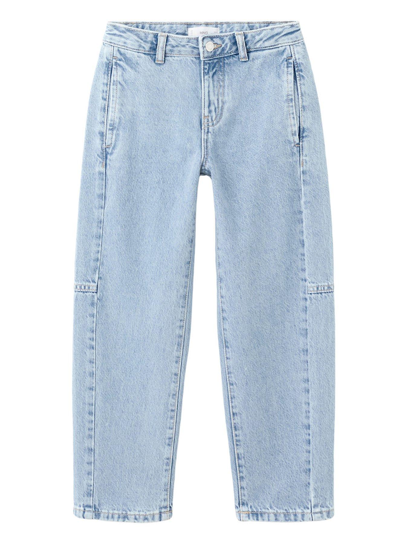 Image 1 of 4 of Mango Girls Balloon Shape Jeans - Blue