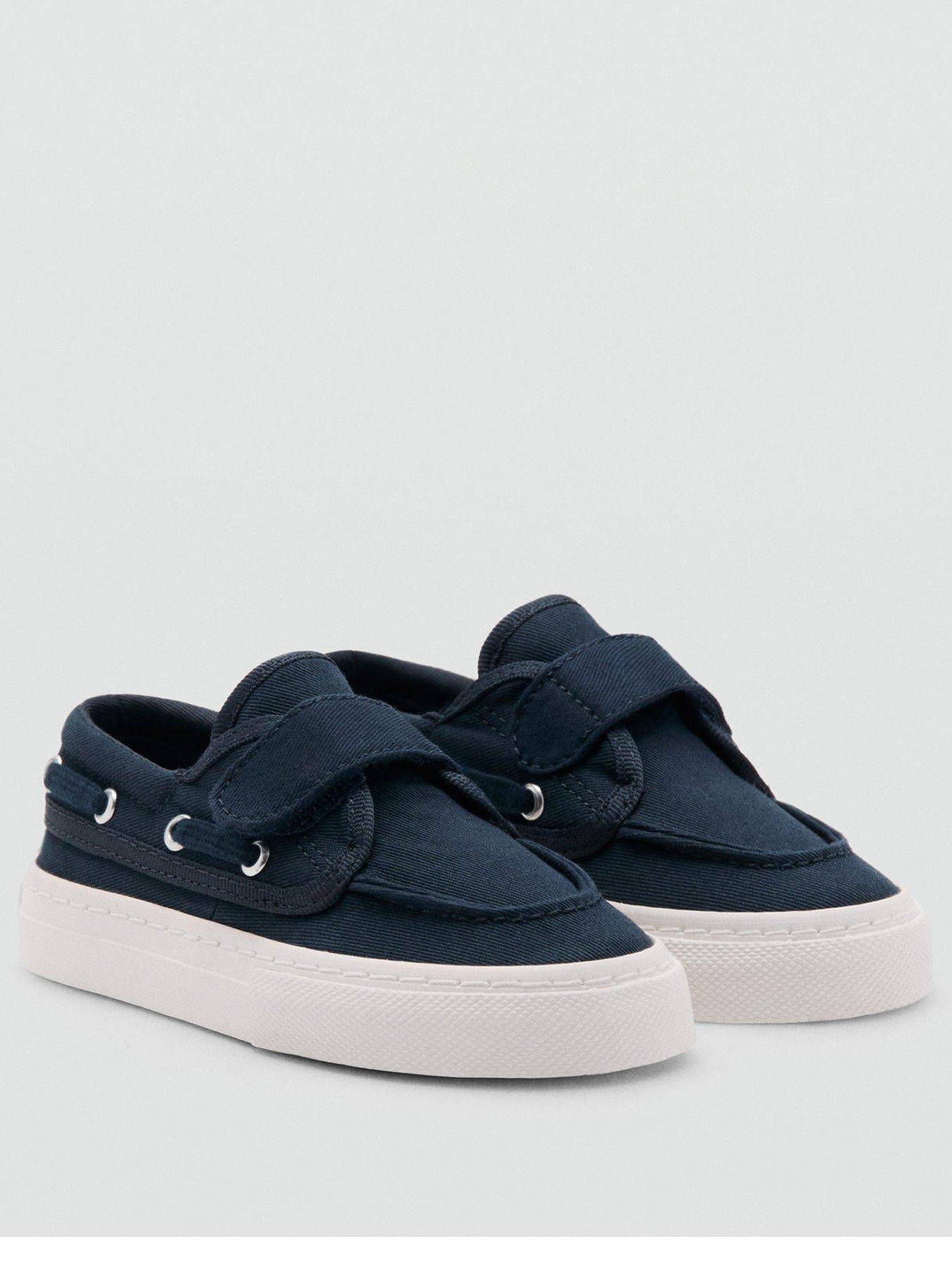 Image 2 of 5 of Mango Younger Boys Canvas Boat Shoes - Navy