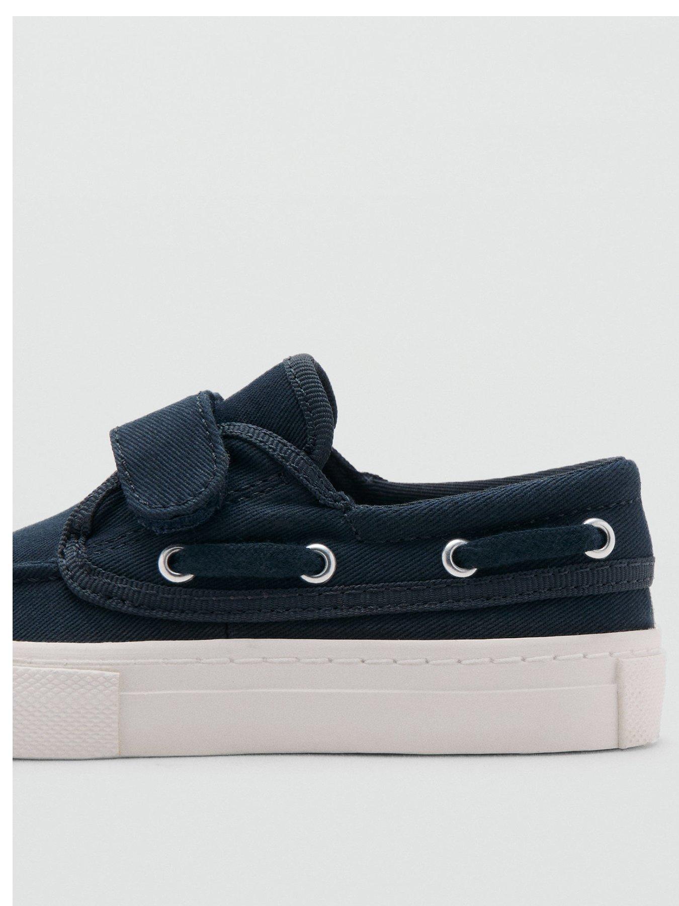 Image 3 of 5 of Mango Younger Boys Canvas Boat Shoes - Navy