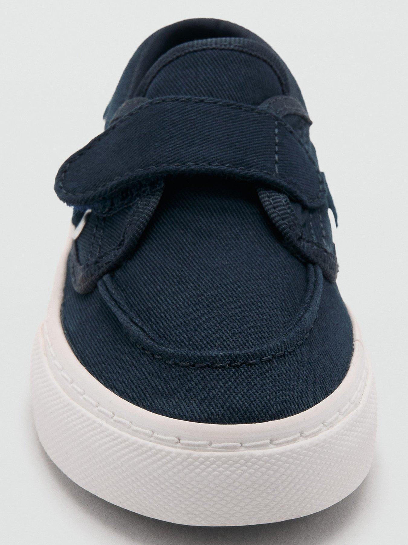 Image 4 of 5 of Mango Younger Boys Canvas Boat Shoes - Navy