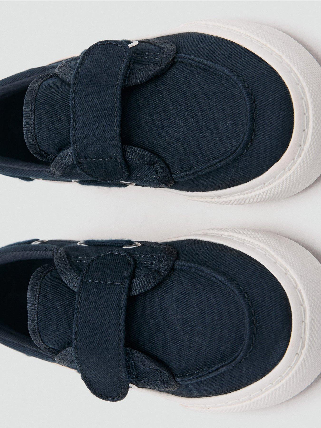 Image 5 of 5 of Mango Younger Boys Canvas Boat Shoes - Navy