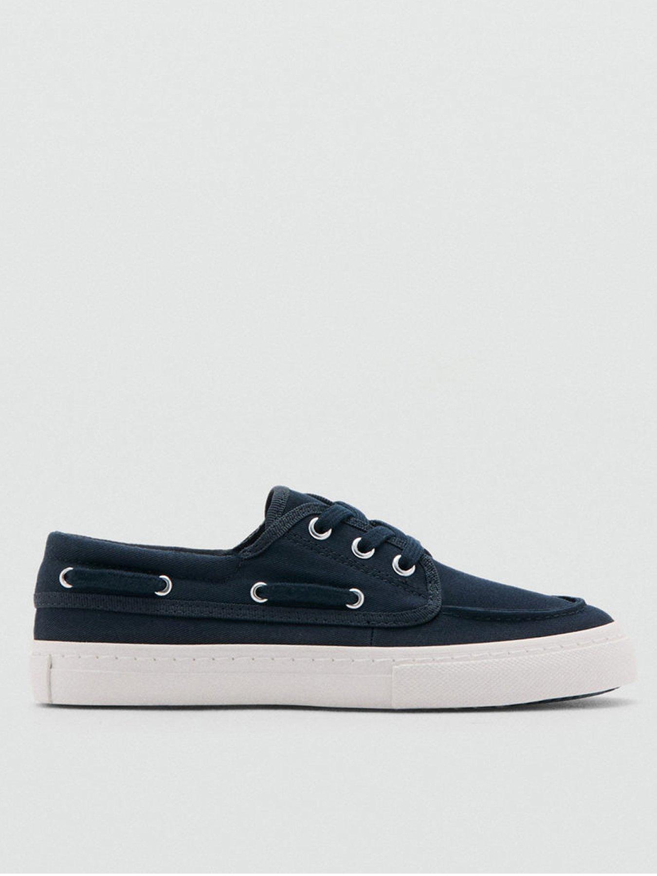 Image 1 of 5 of Mango Boys Boat Shoes - Navy