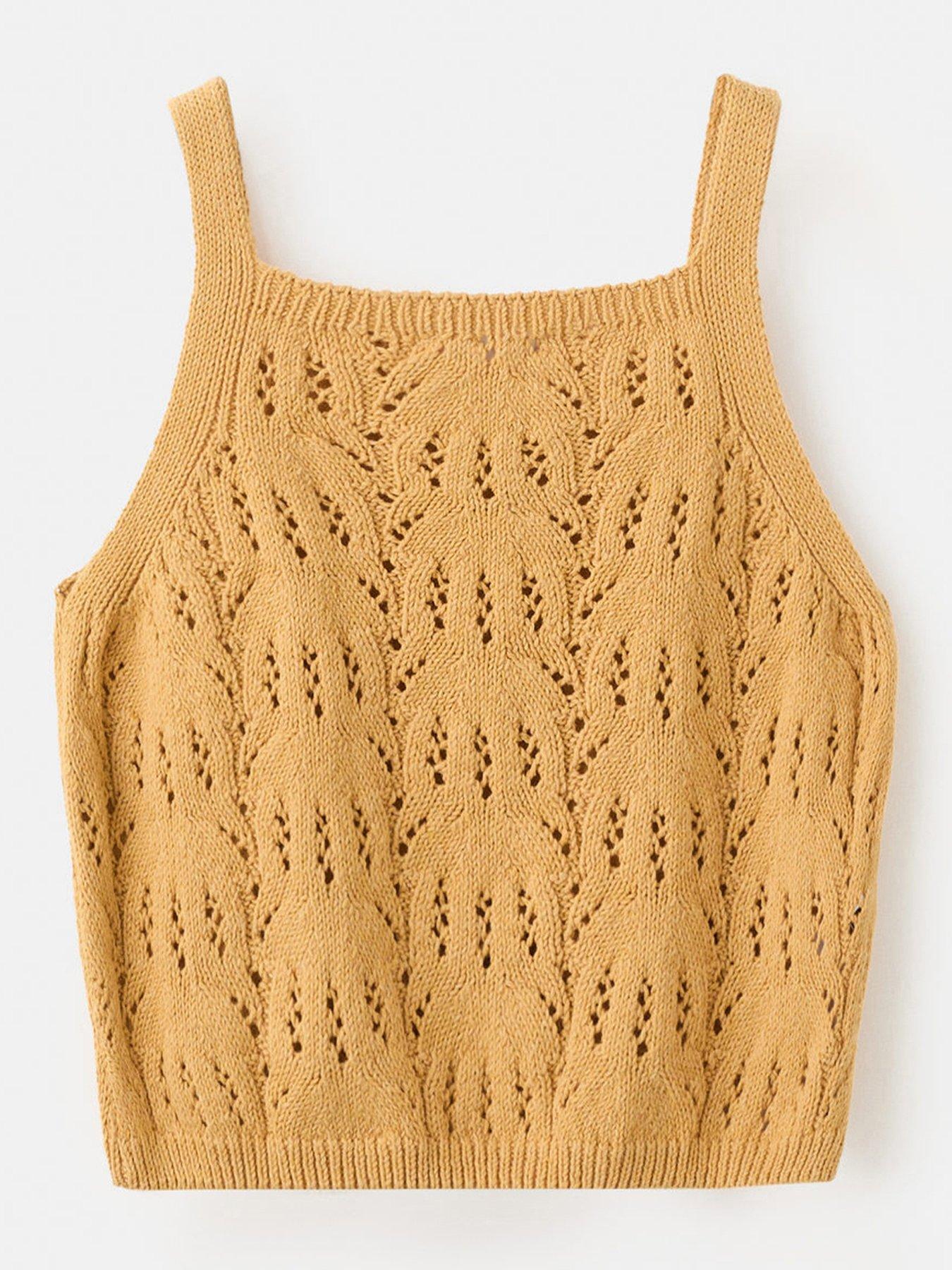 mango-girls-crochet-vest-yellowfront