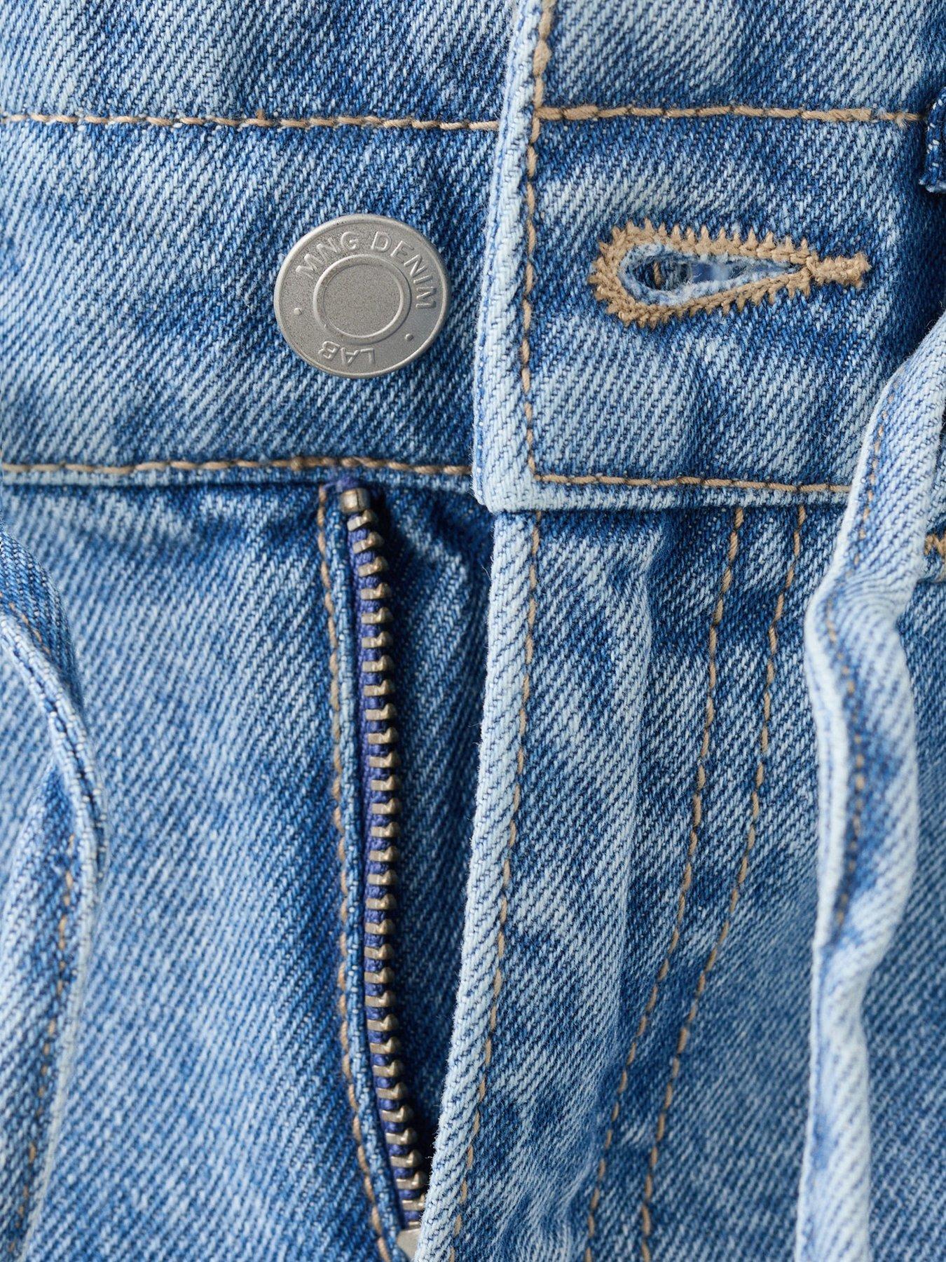 Image 3 of 4 of Mango Girls Elasticated Waistband Denim Skirt - Blue