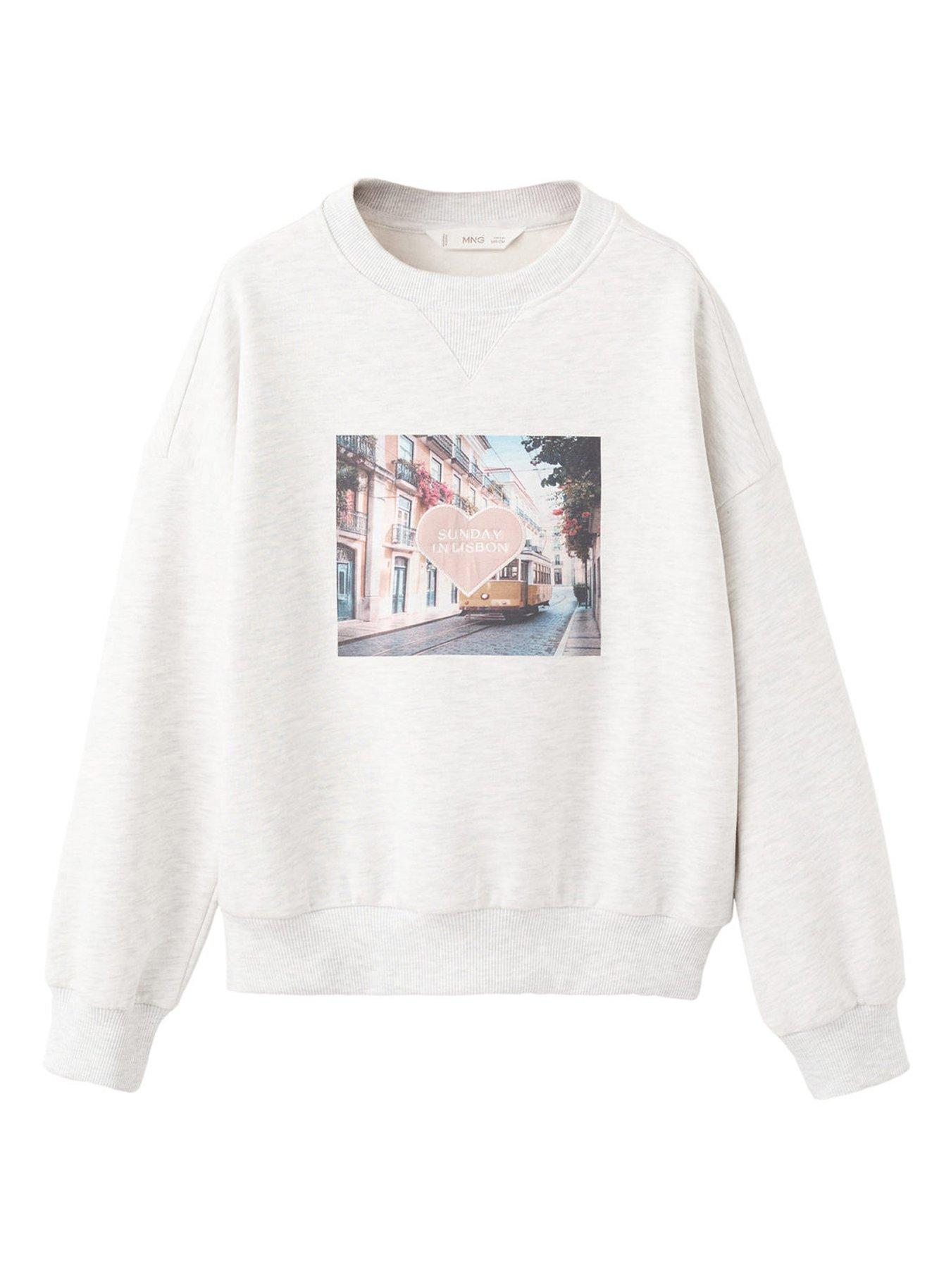 Image 1 of 4 of Mango Girls Sunday In Lisbon Sweatshirt - Grey