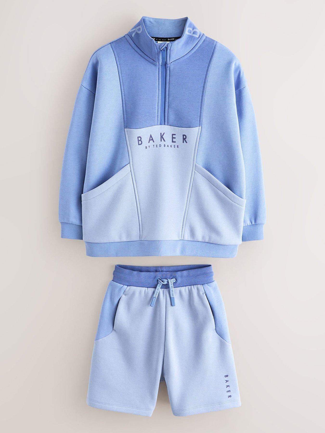 Image 2 of 7 of Ted Baker Older Boys Funnel Short Set - Blue