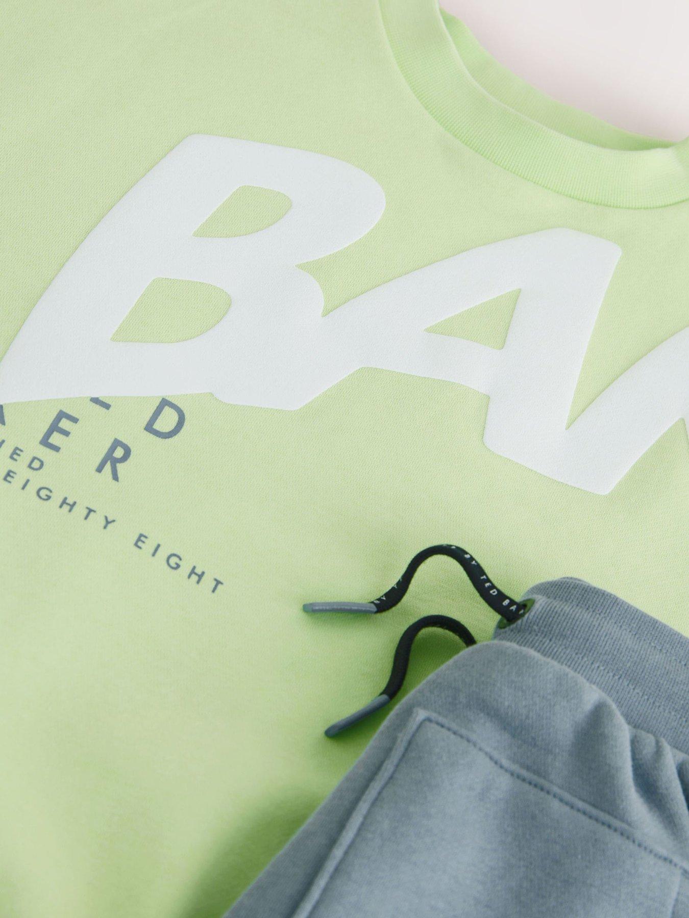 ted-baker-boys-long-sleeved-graphic-short-set-greenoutfit