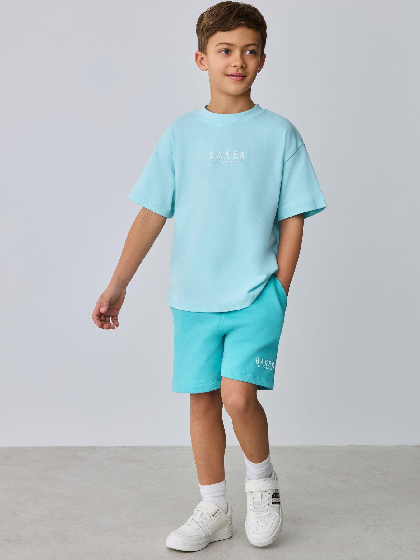Ted Baker Boys Logo Short Set - Light Blue