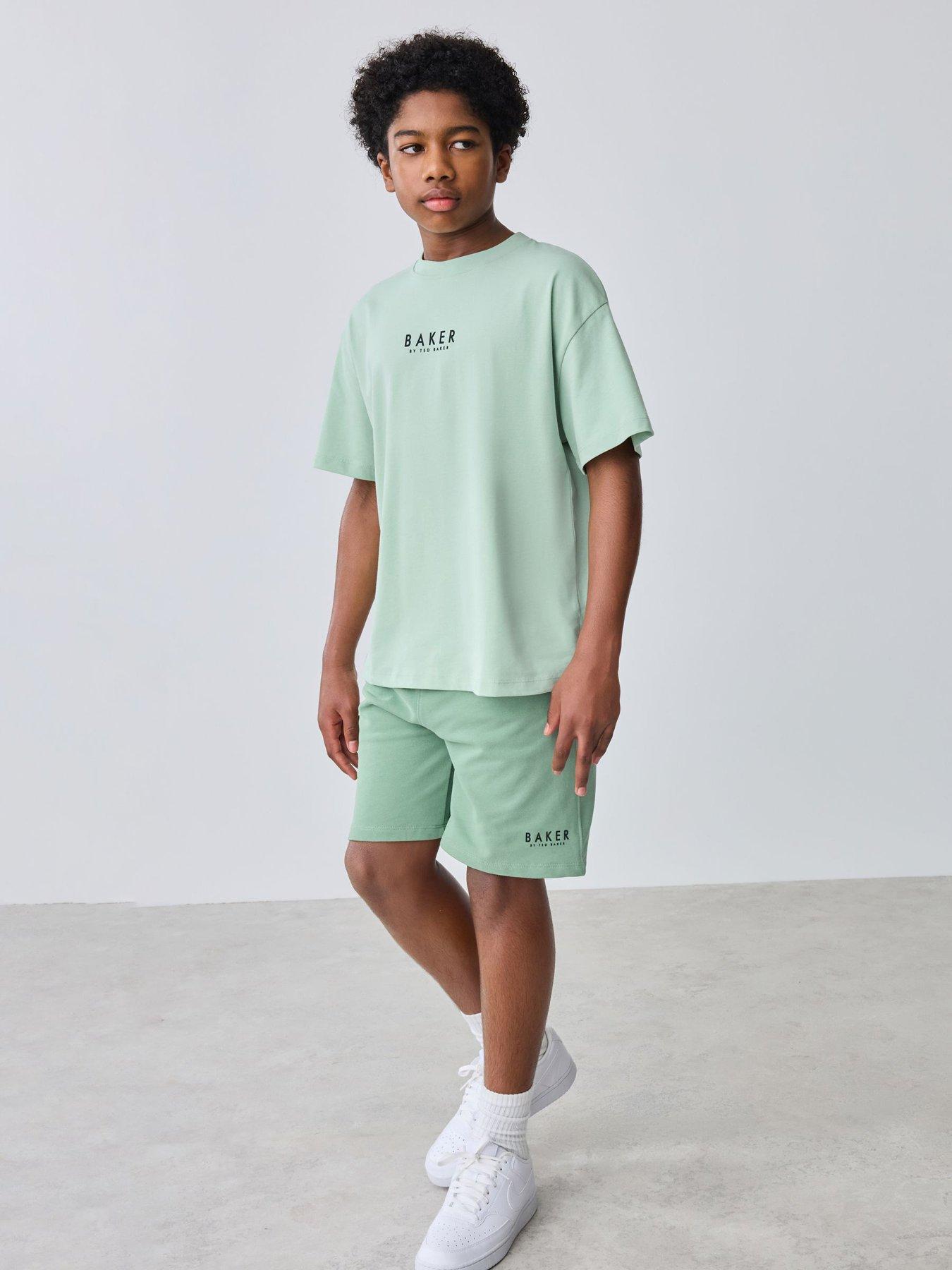 Ted Baker Boys Logo Short Sleeve T-Shirt And Shorts Set - Green
