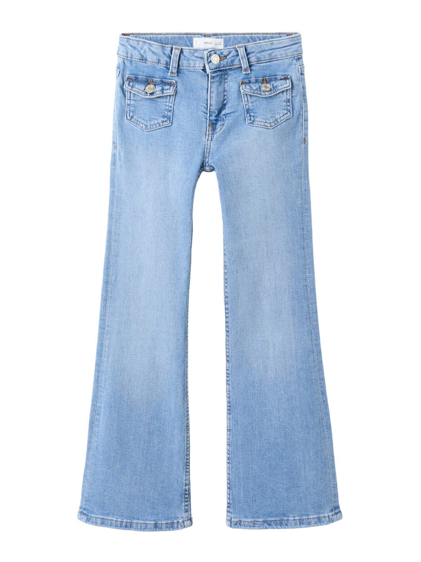 mango-girls-mini-pocket-flare-jeans-blue