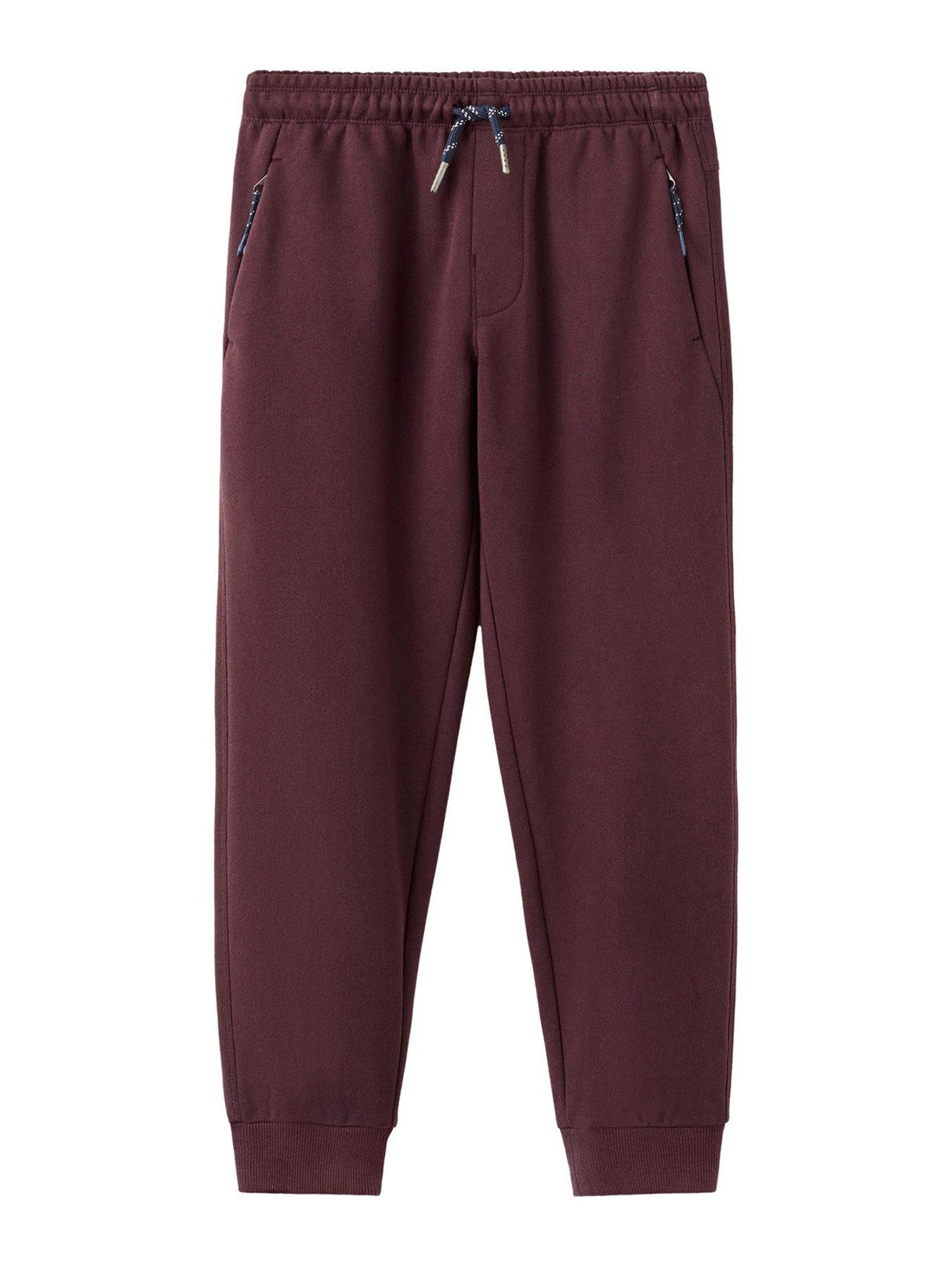 mango-boys-cuffed-joggers-with-zip-pockets-dark-red