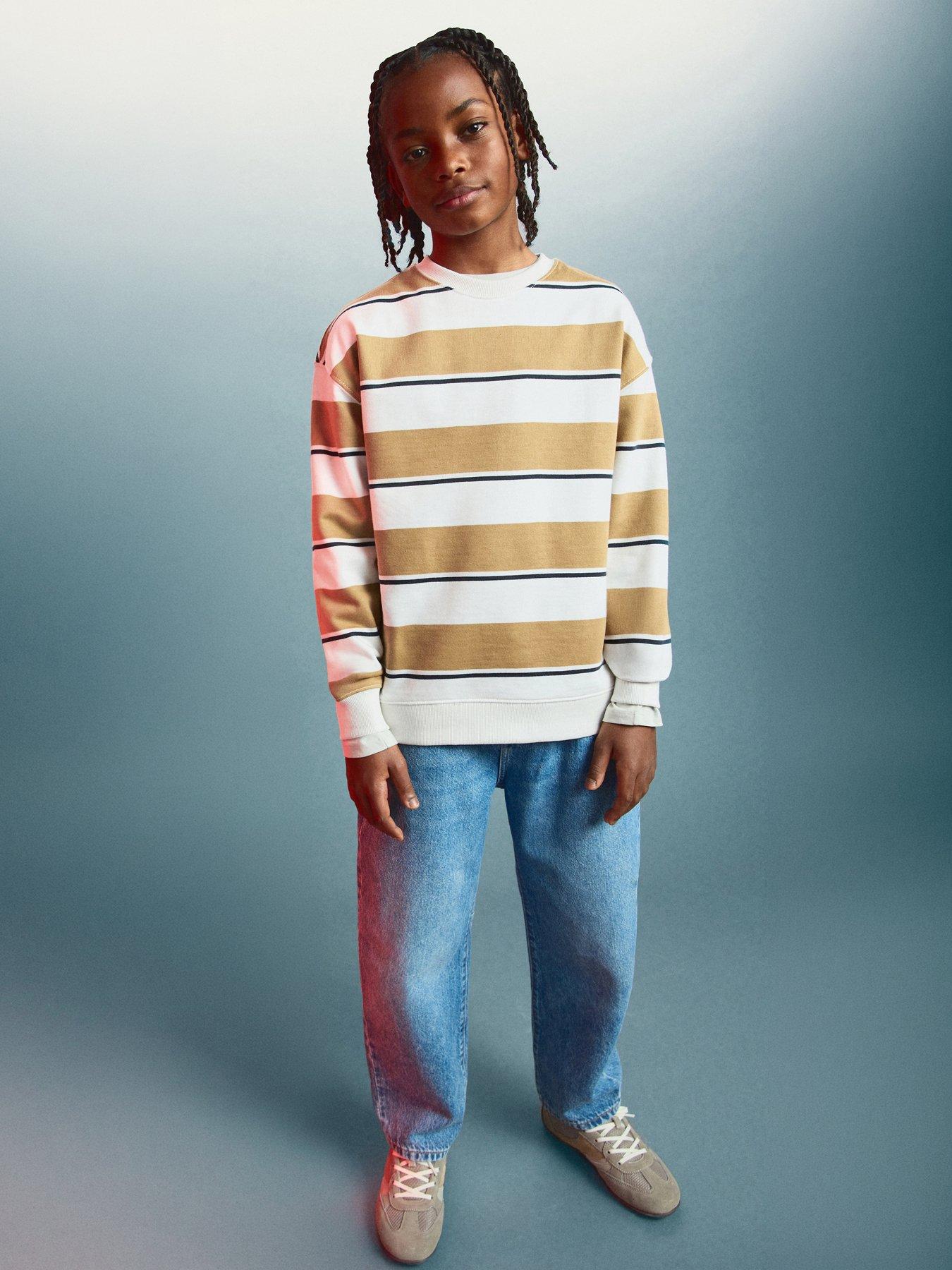Mango Boys Stripe Sweatshirt - Yellow