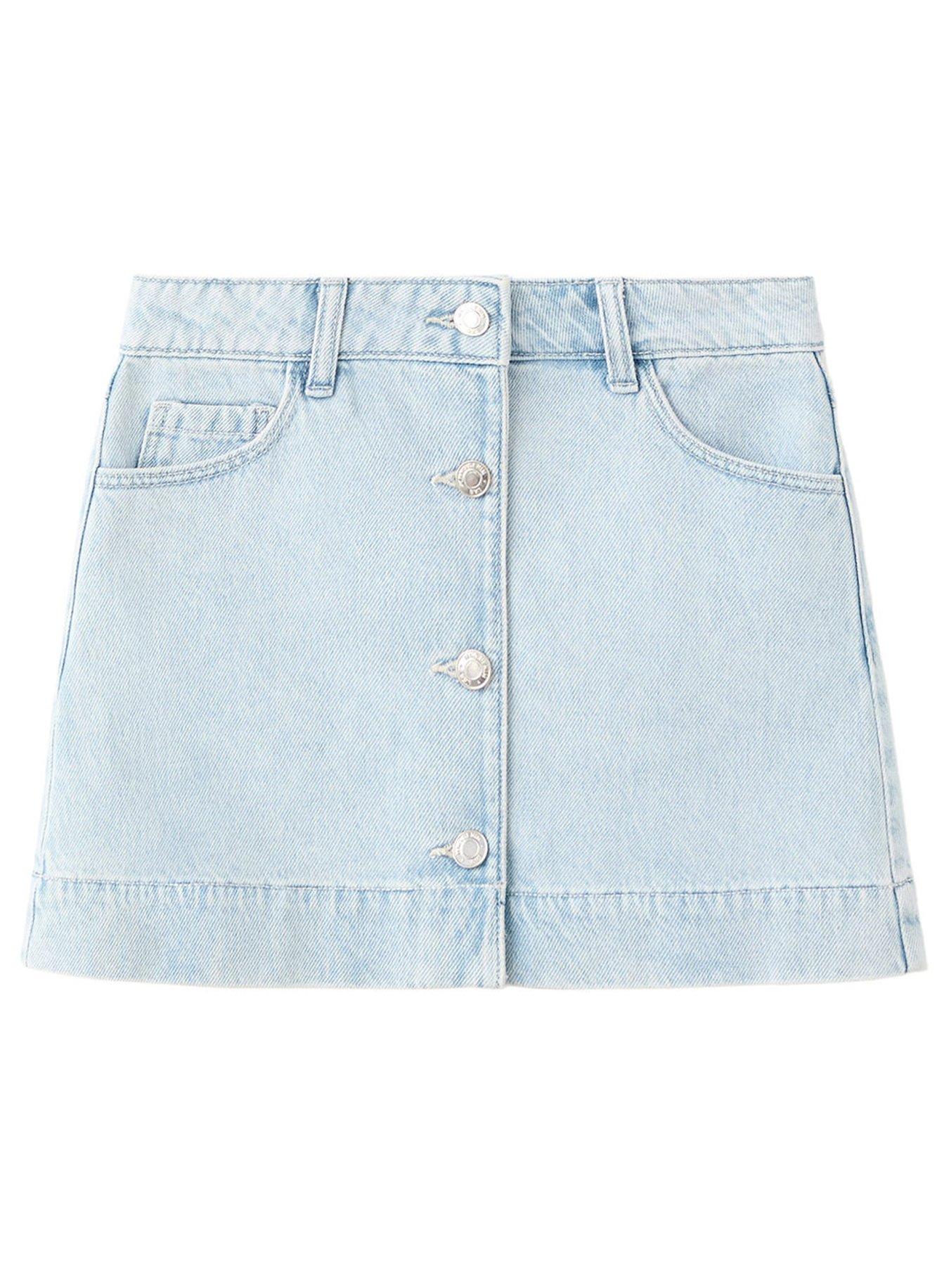 mango-girls-button-up-denim-skirt-light-bluefront