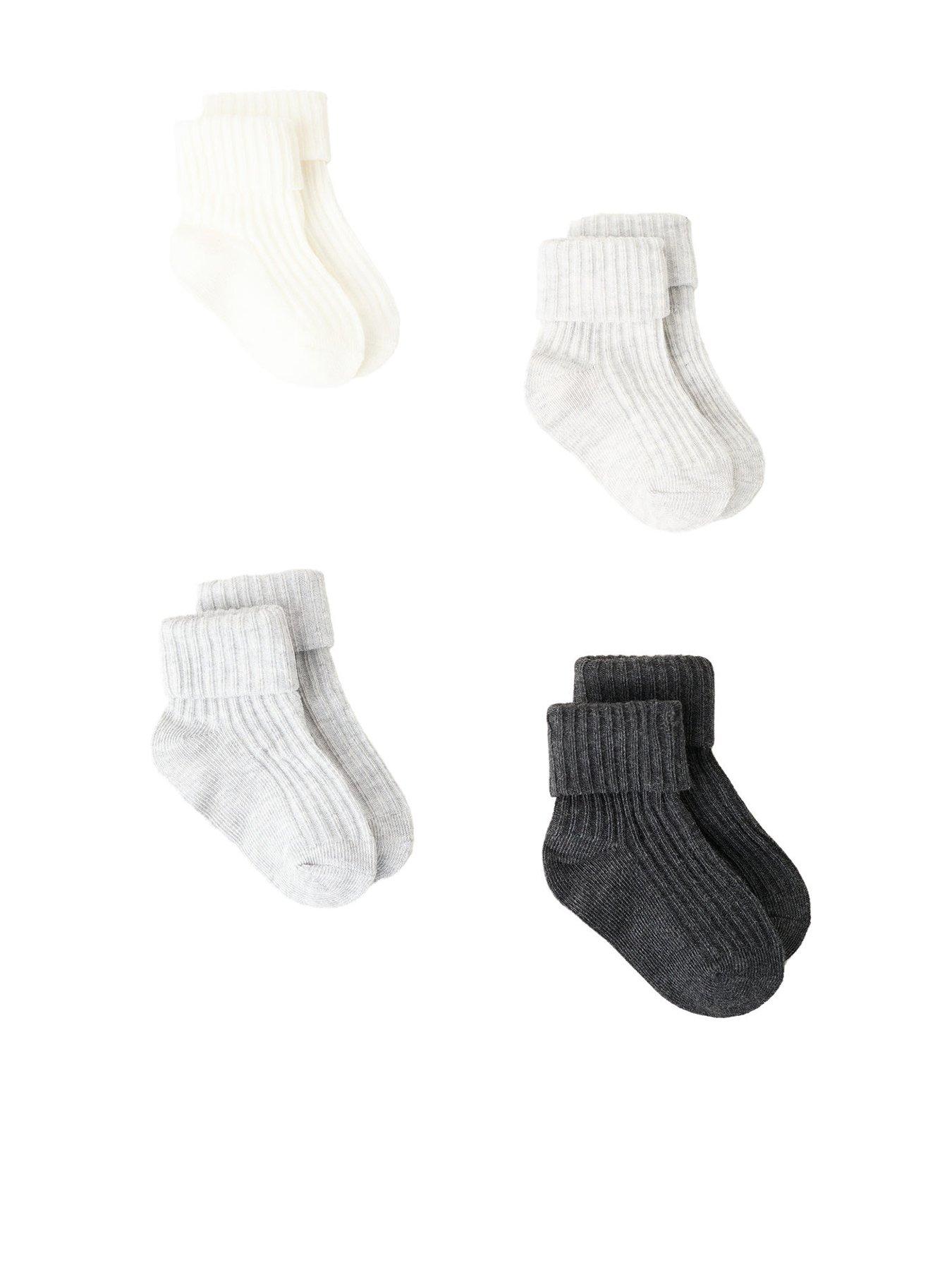 Mango Baby Boys 4 Pack Socks - Grey