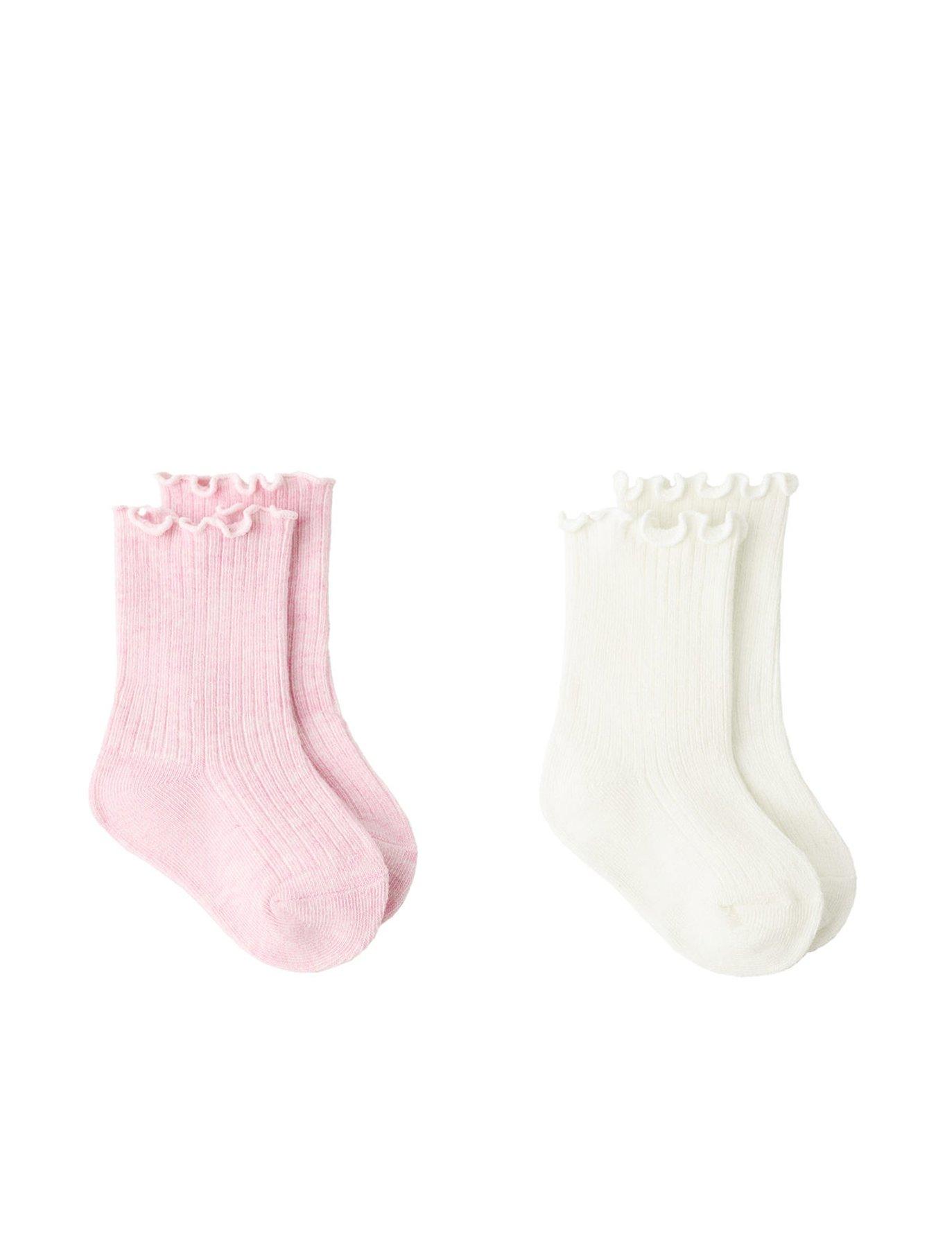 mango-younger-girls-frill-ribbed-crew-socks-pinkfront