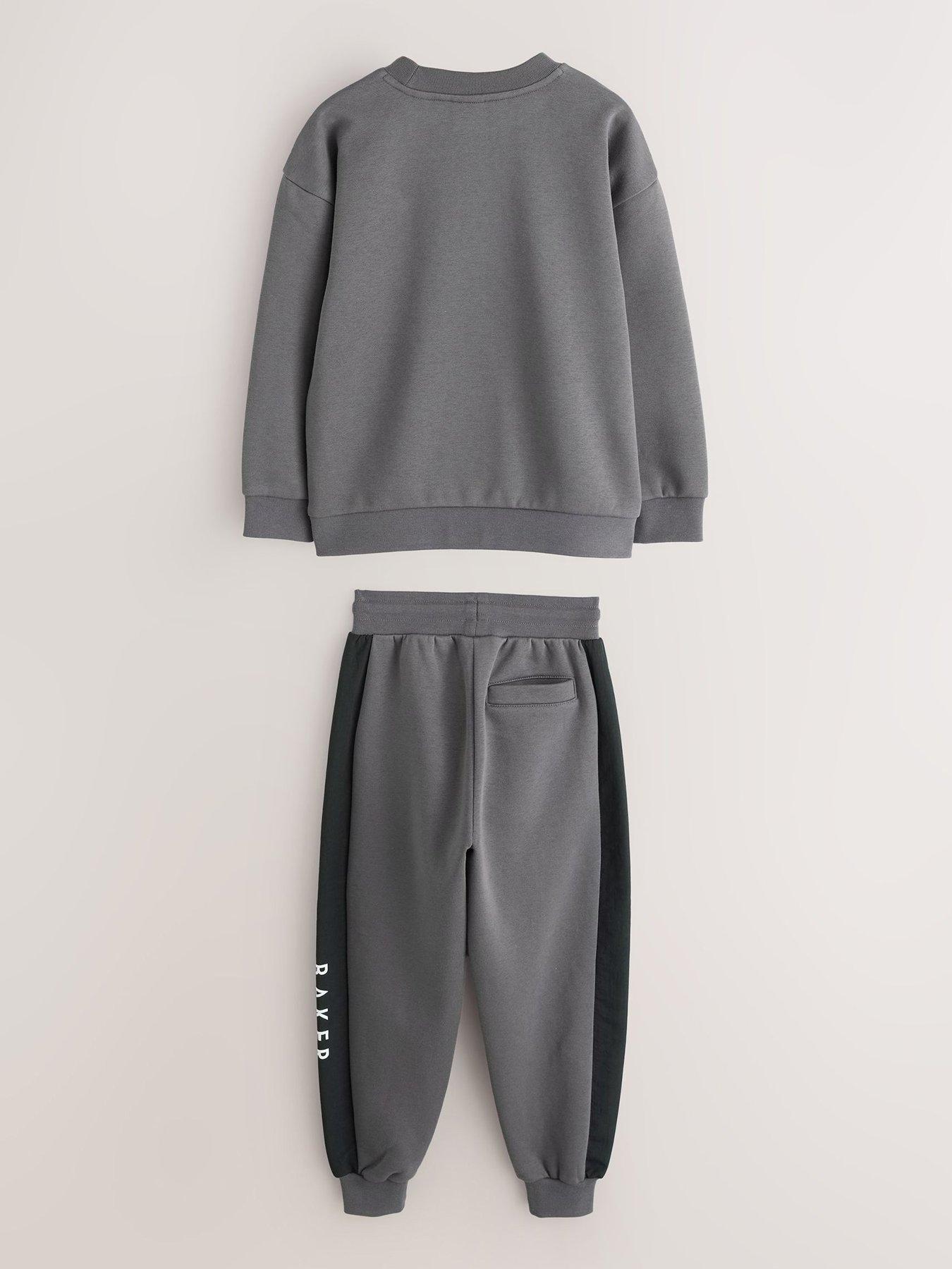 Image 2 of 6 of Ted Baker Boys Long Sleeve Sweatshirt &amp; Joggers Set - Grey
