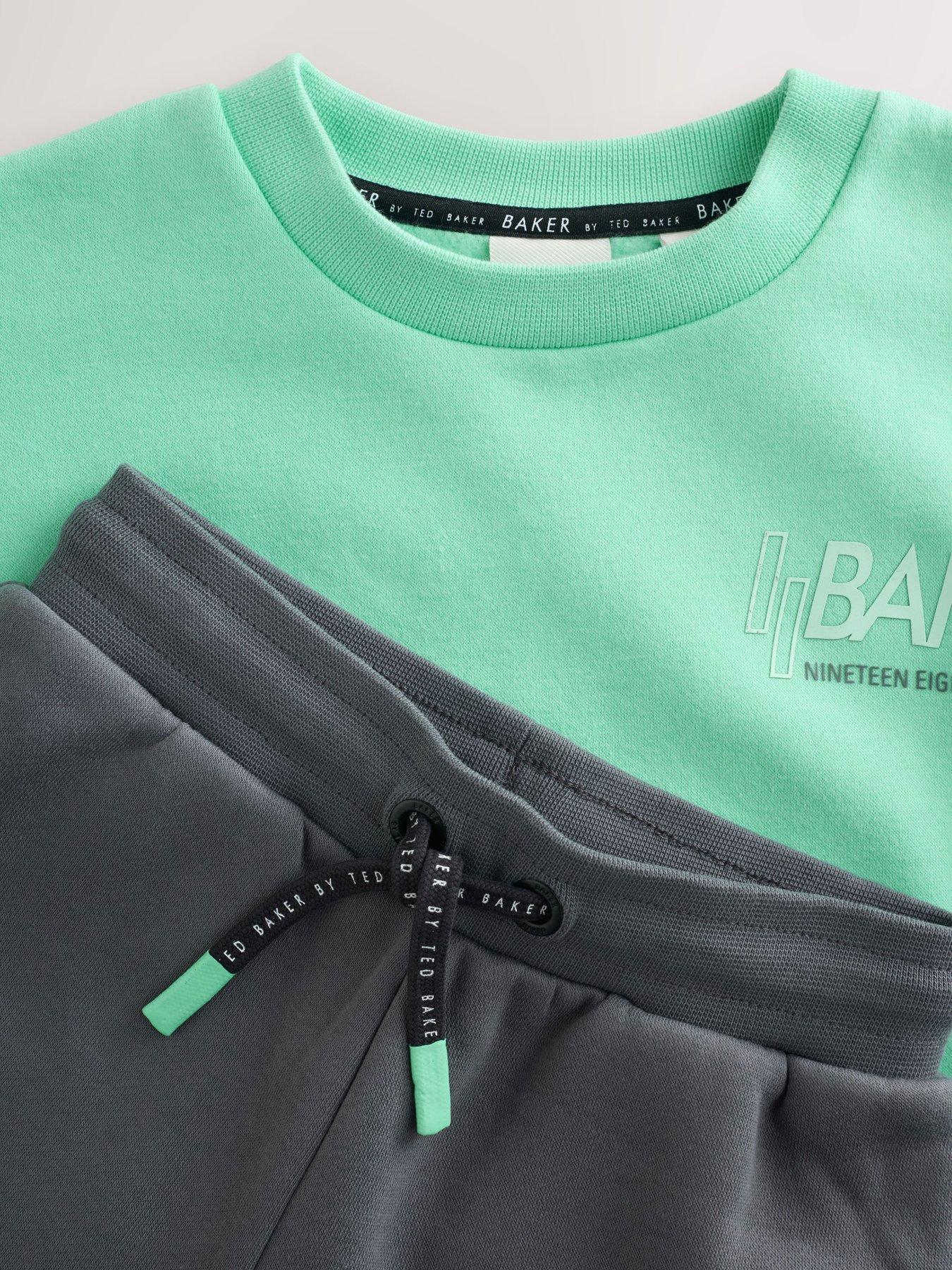 ted-baker-younger-boys-cargo-joggers-amp-sweatshirt-set-greengreyoutfit
