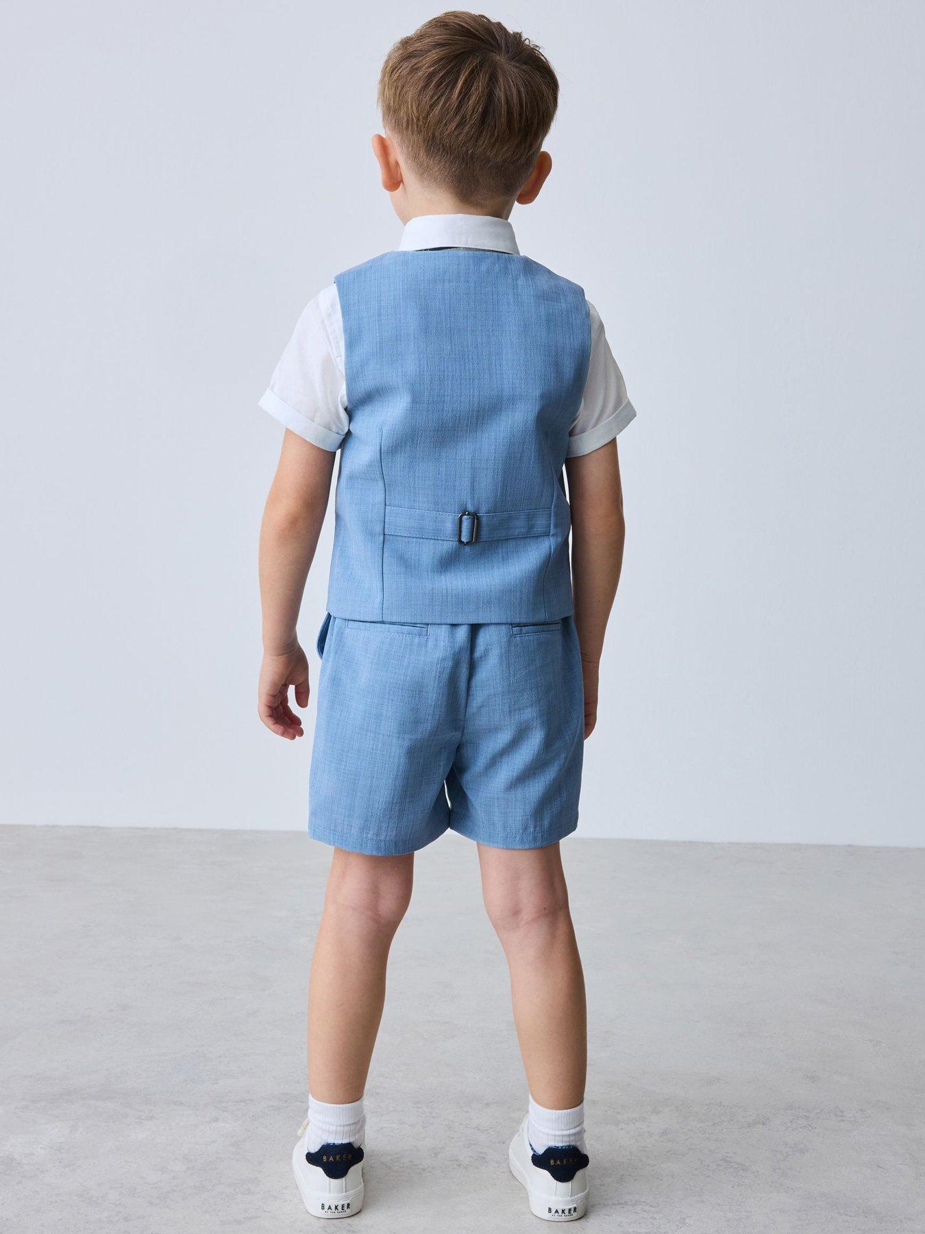ted-baker-boys-short-sleeved-waistcoat-set-bluestillFront