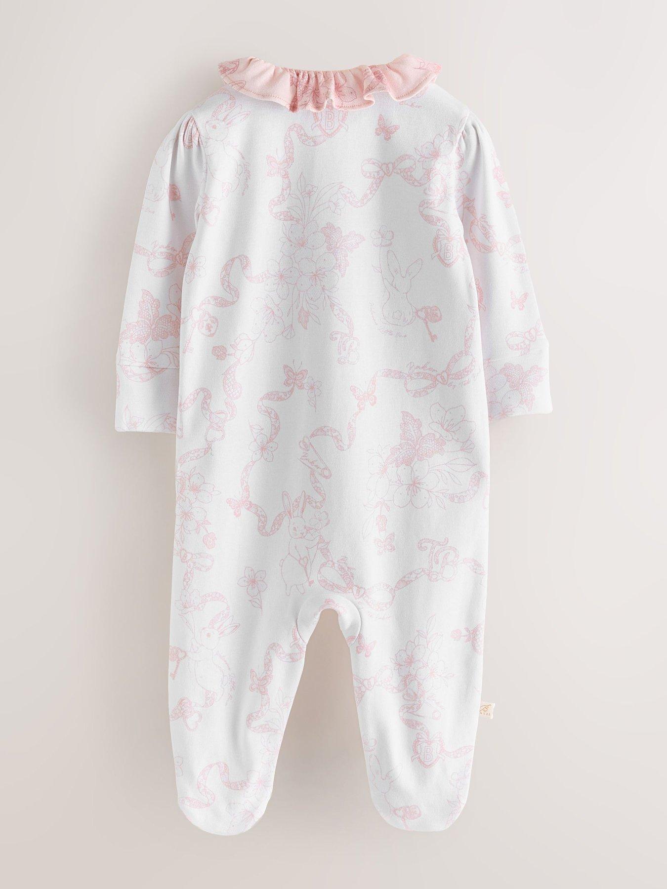 Image 4 of 7 of Ted Baker Baby Girls 2 Pack Gift Sleepsuits - Pink