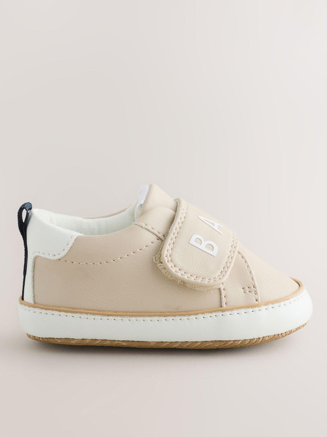Ted Baker Baby Boys Strap Logo Trainers - Beige