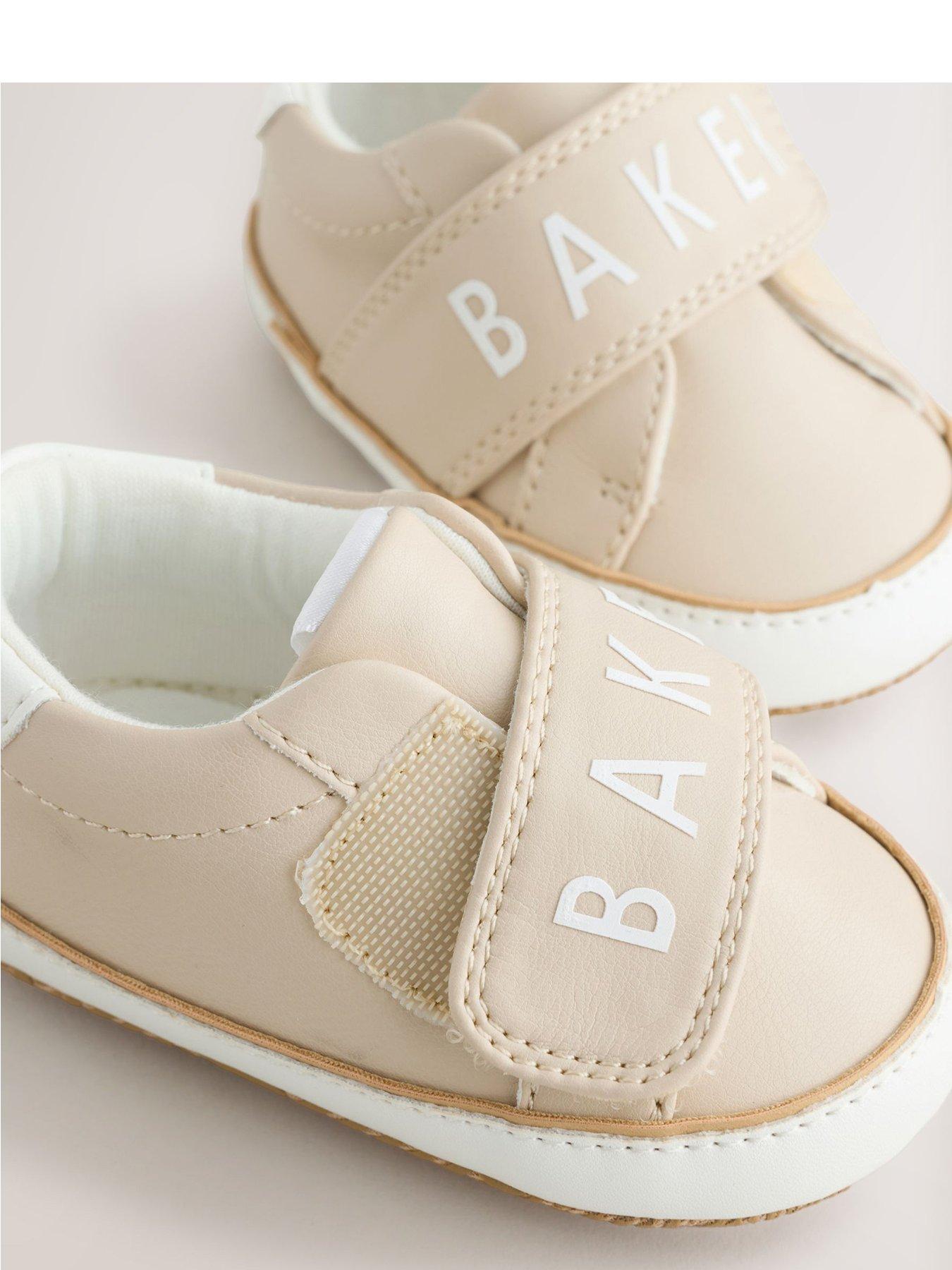 Image 5 of 5 of Ted Baker Baby Boys Strap Logo Trainers - Beige