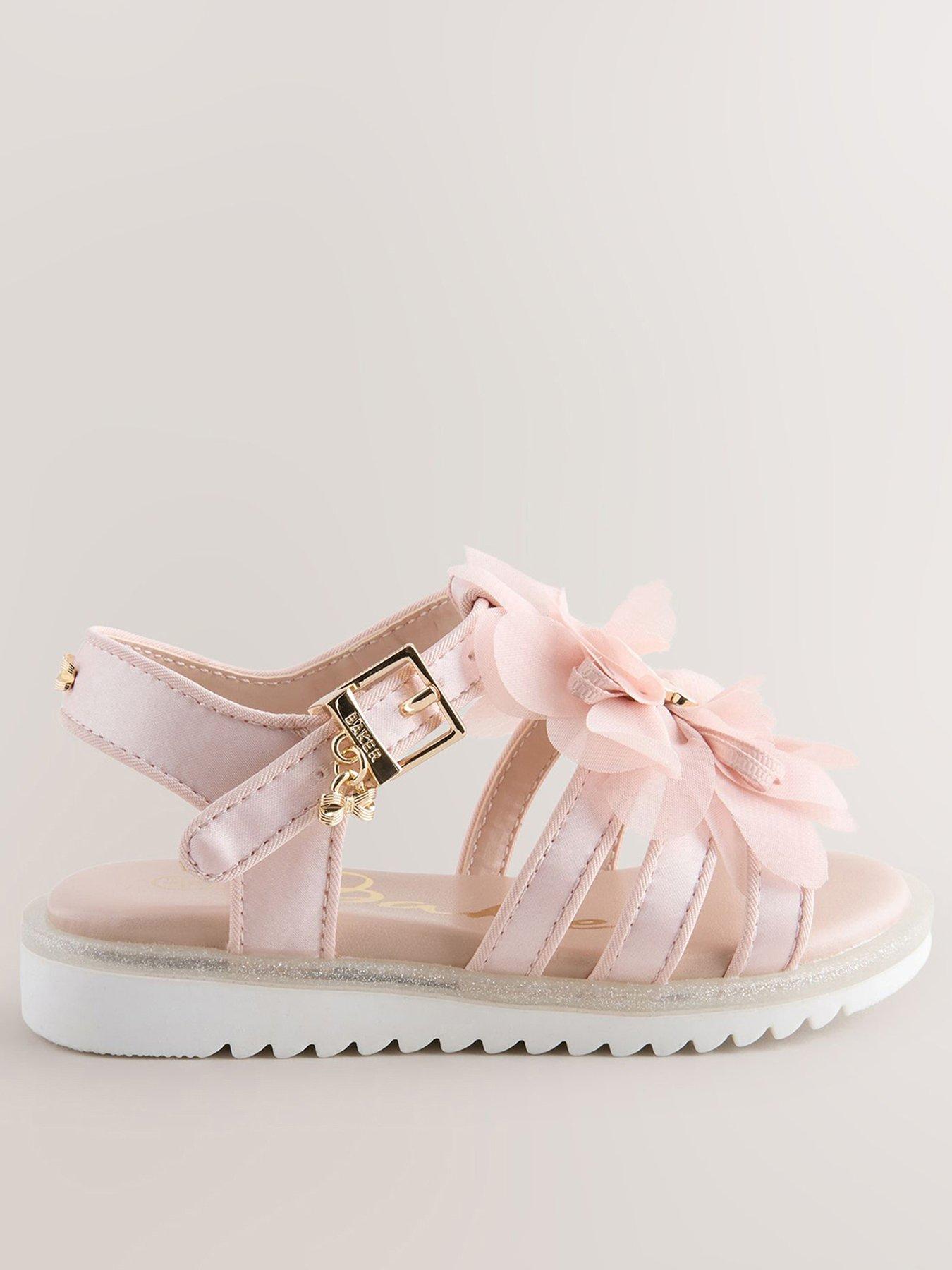 Ted Baker Girls Flower Strap Sandals - Pink