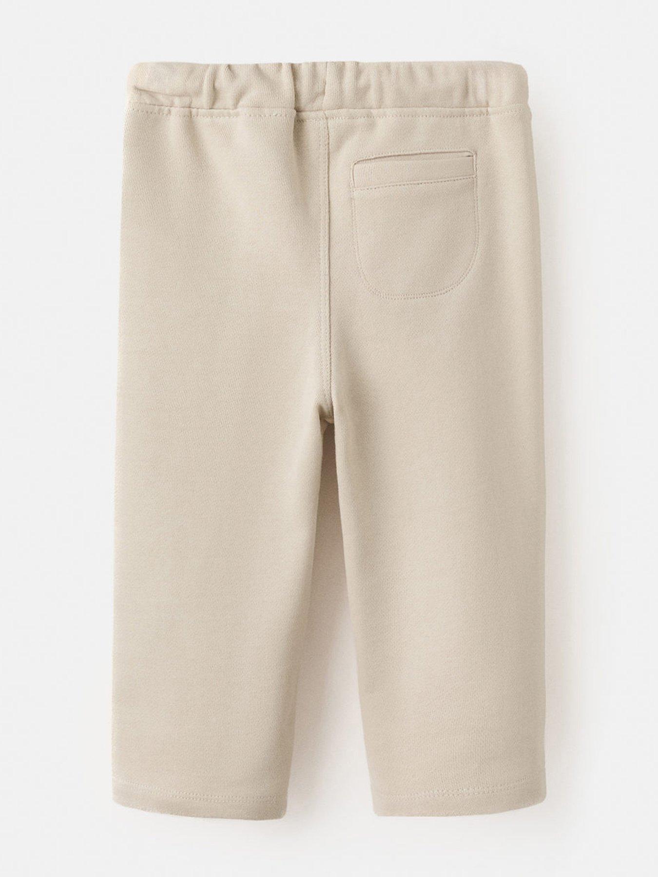 Image 2 of 4 of Mango Younger Boys Straight Leg Joggers - Beige