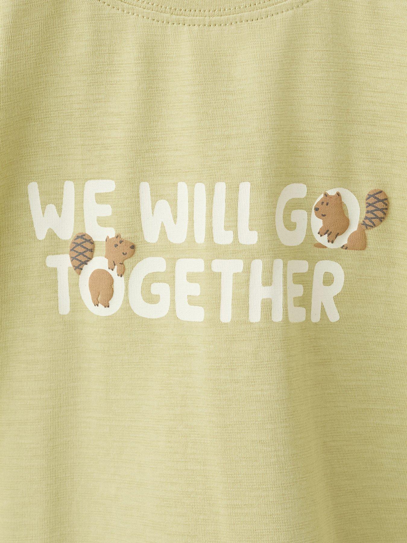 Image 4 of 4 of Mango Younger Boys Animal Graphic Long Sleeve T-Shirt - Bright Green