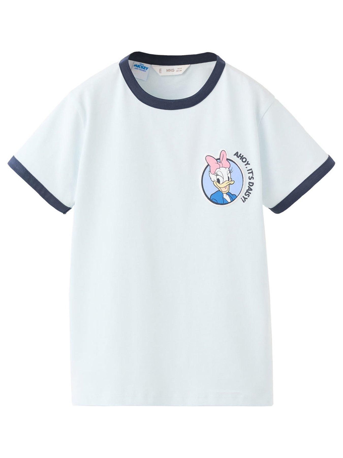 Image 2 of 4 of Mango Girls Daisy Duck Short Sleeve T-Shirt - Light Blue