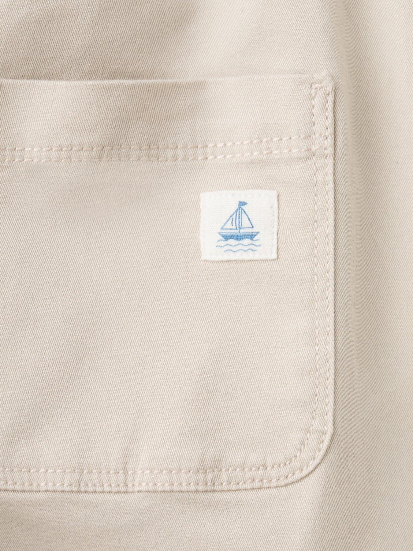 Image 4 of 4 of Mango Younger Boys Combat Cuffed Trousers - Light Beige