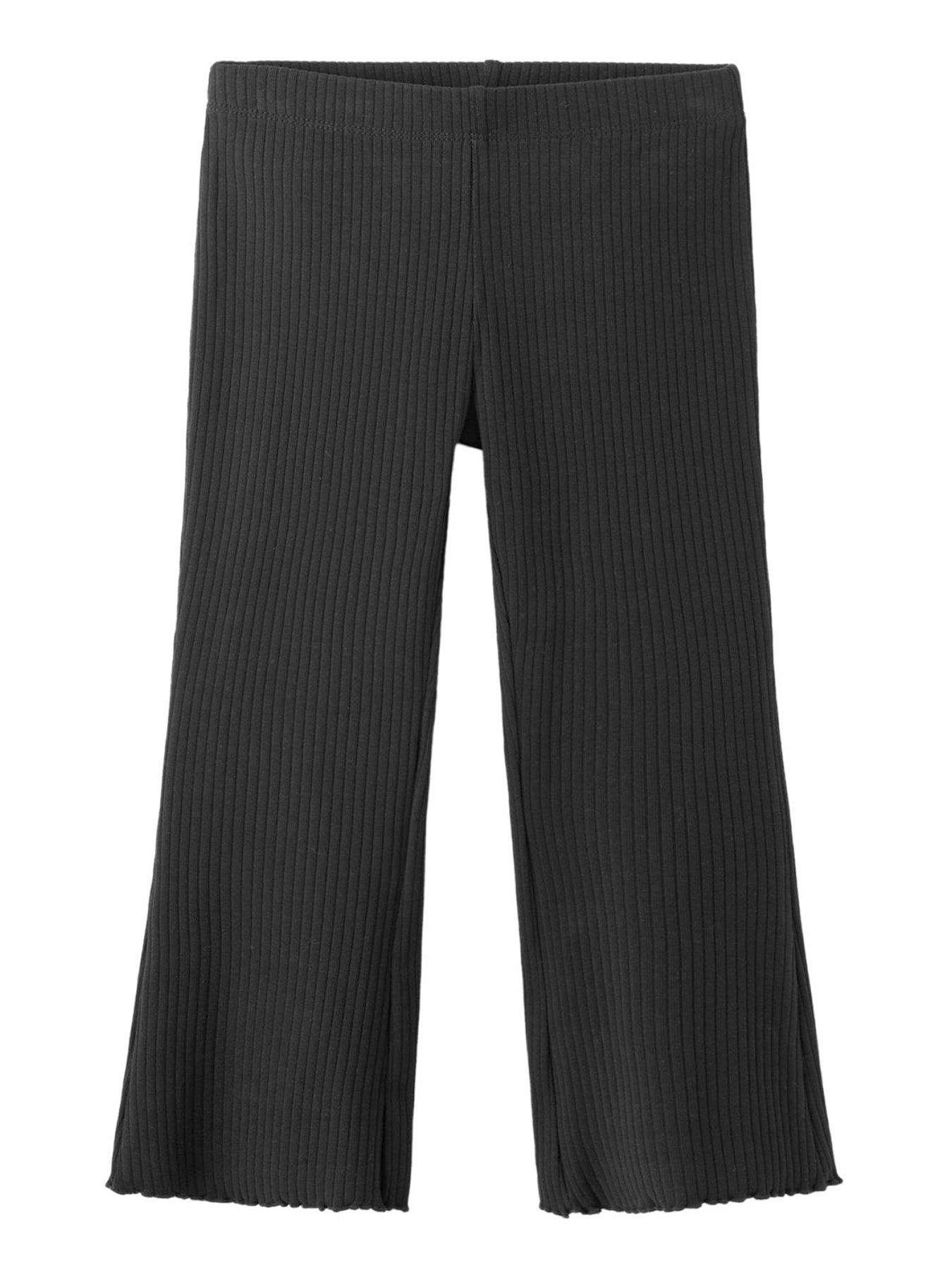 mango-younger-girls-frill-hem-ribbed-legging-black