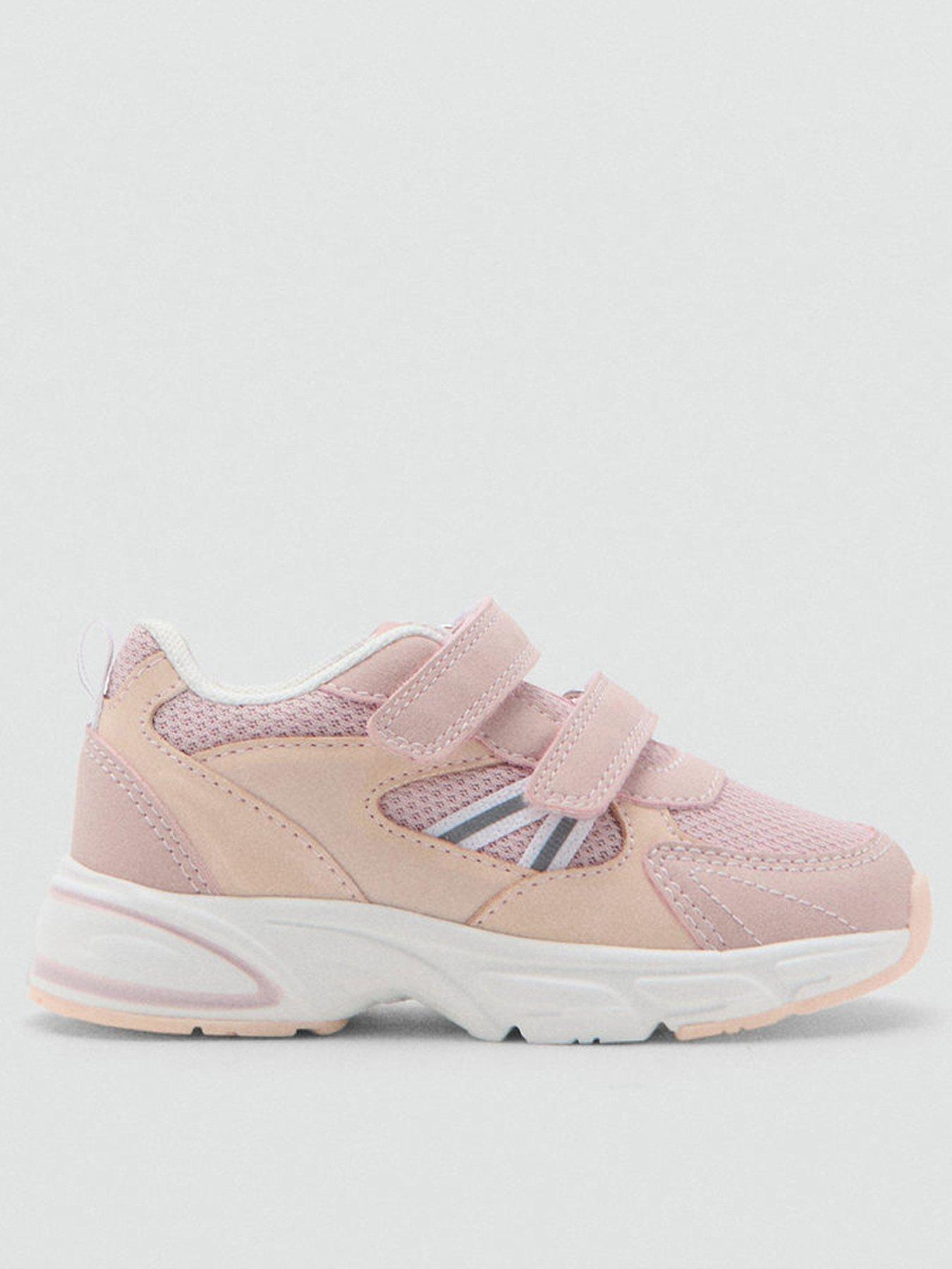Mango Younger Girls Velcro Strap Trainers - Pink