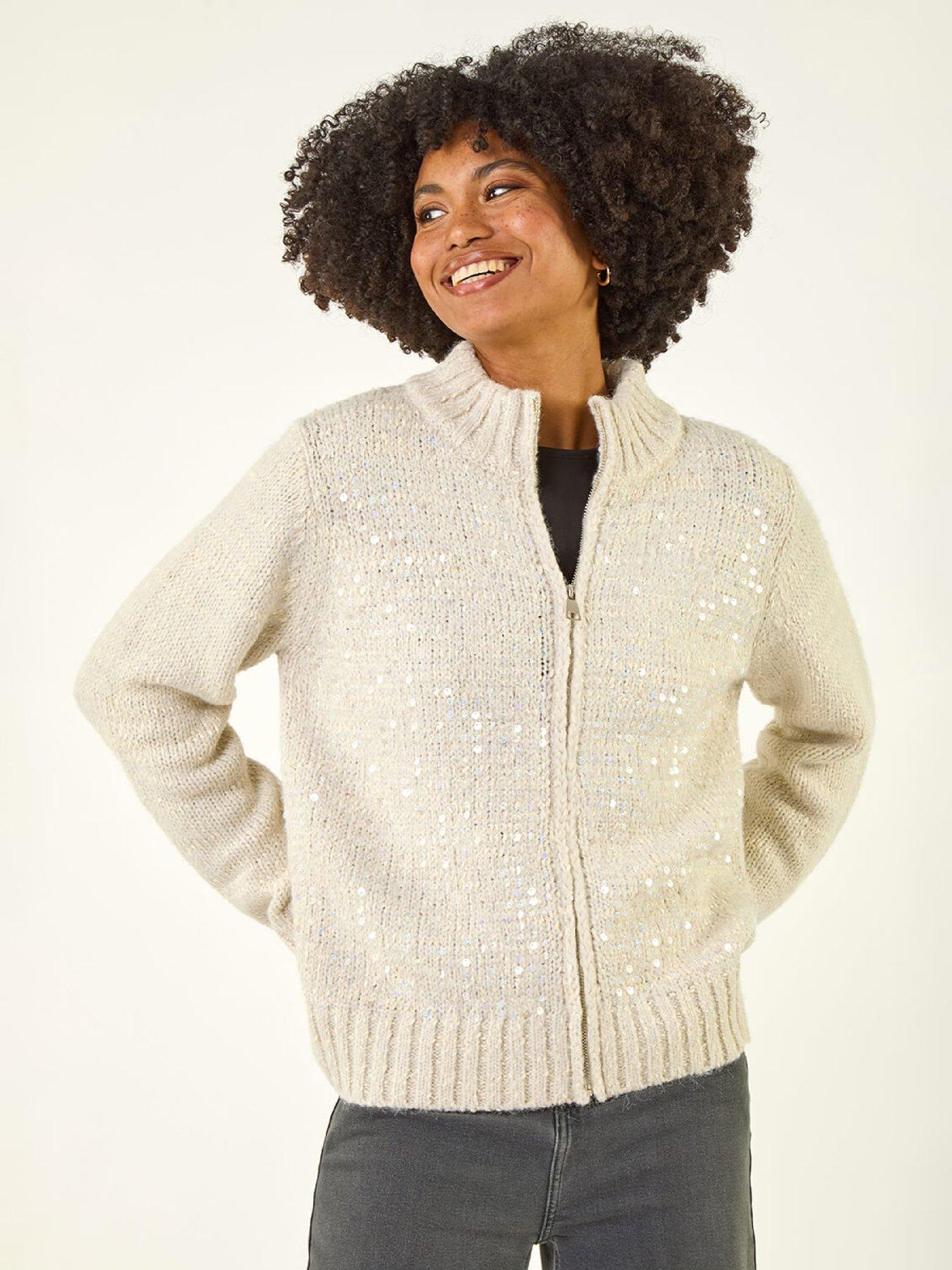 roman-sequin-zip-knit-cardigan-light-grey