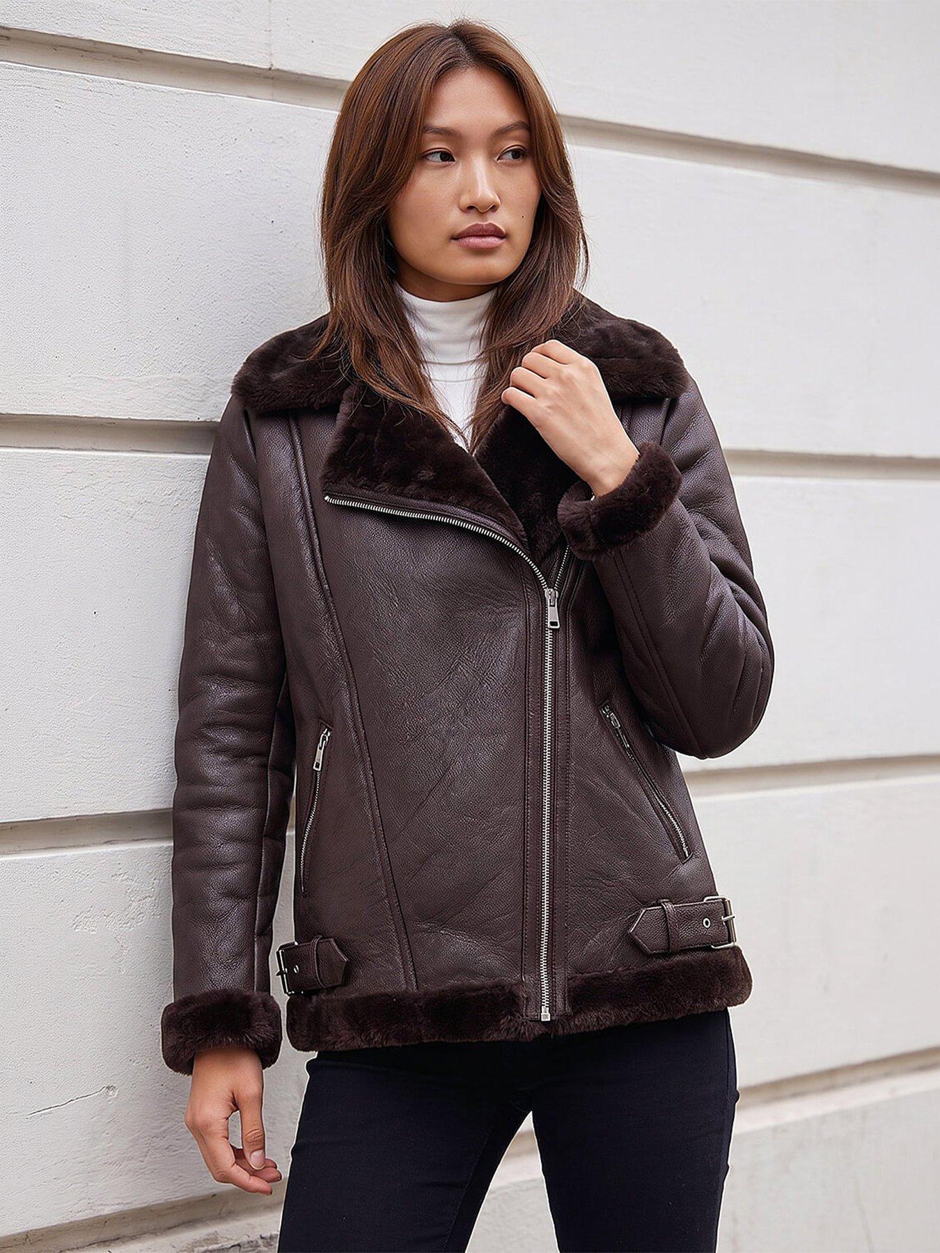 roman-faux-fur-aviator-jacket-chocolate