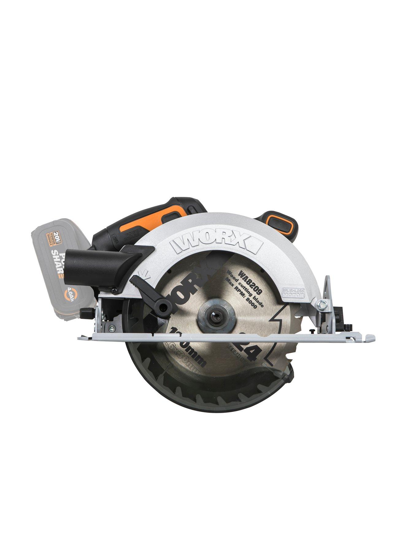Image 2 of 7 of Worx 20V PowerShare 190mm Cordless Brushless Circular Saw - Tool Only