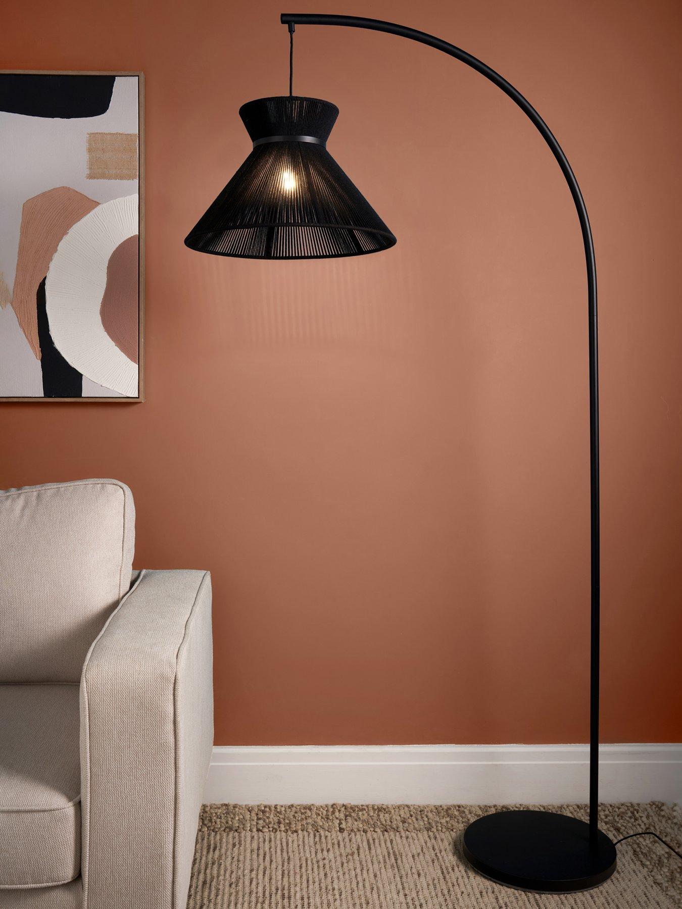 The Very Collection Arc Floor Lamp With Tapered String Shade