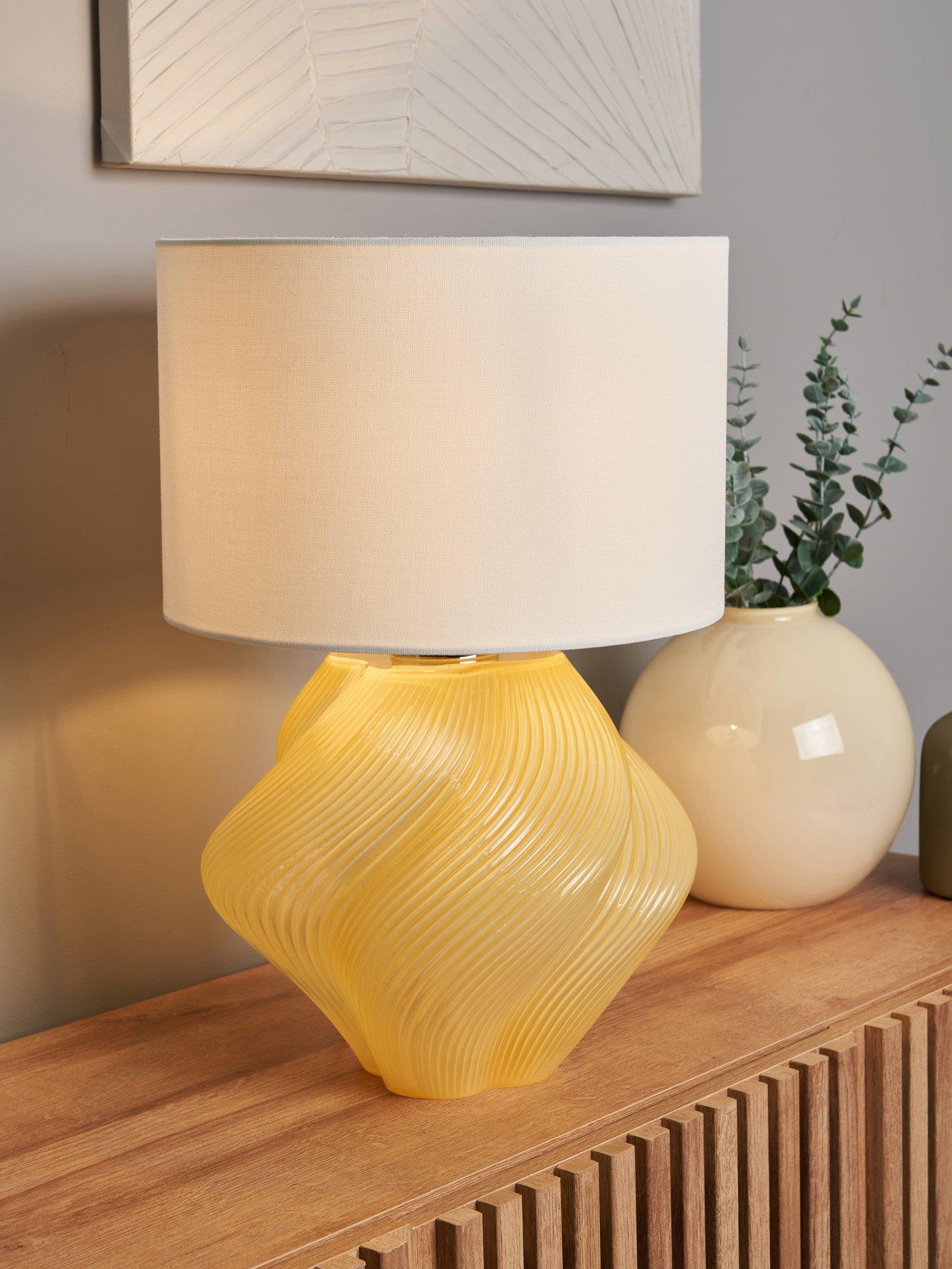 Image 1 of 6 of The Very Collection Twisted Glass Table Lamp