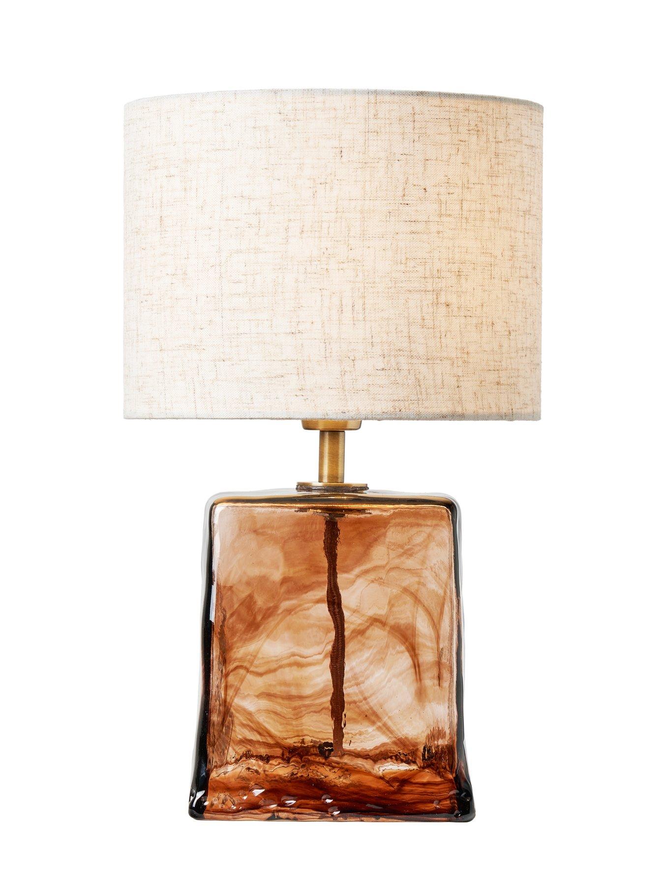 Image 5 of 6 of The Very Collection Brown Glass Table Lamp 32.5cm