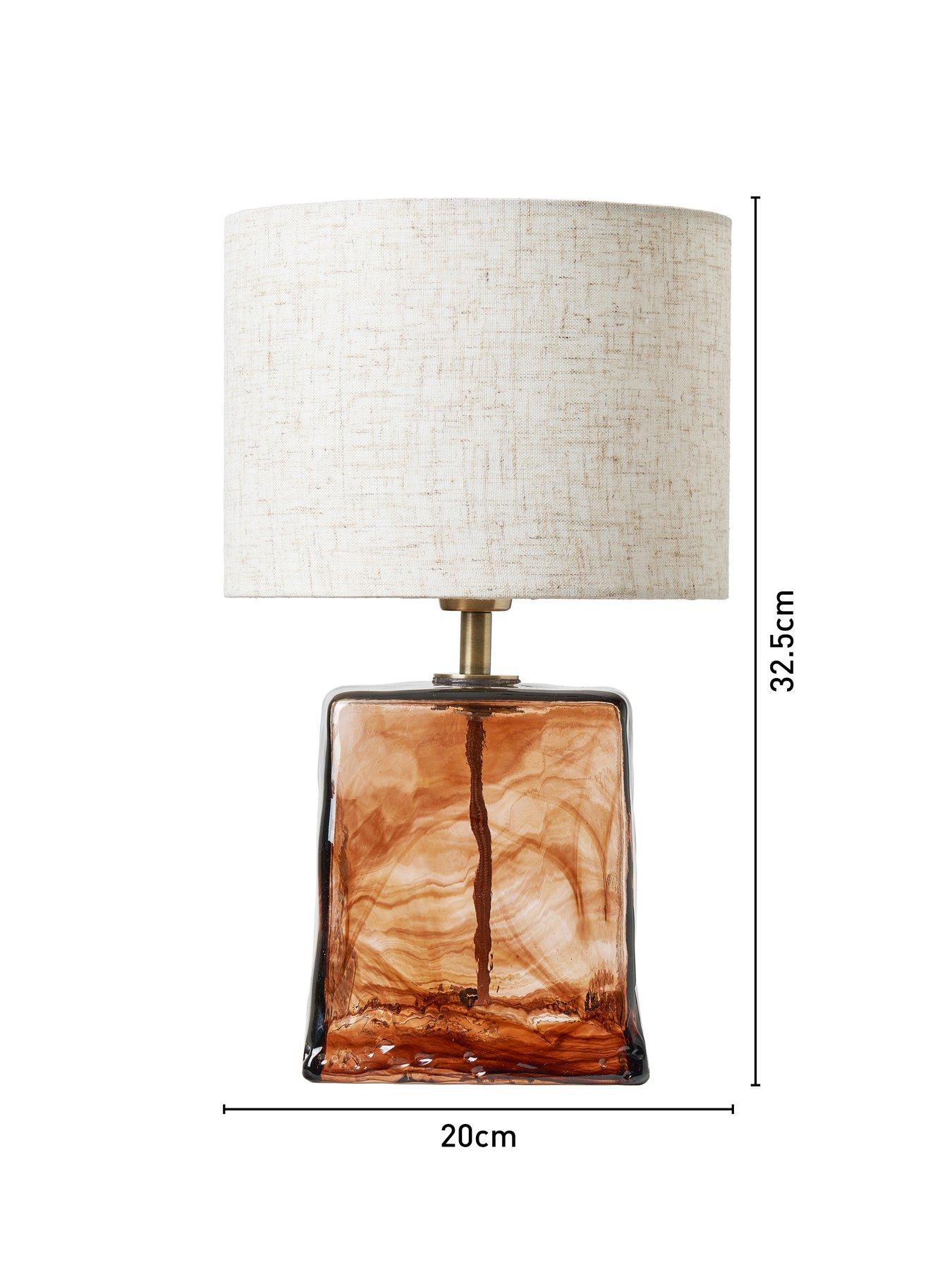 Image 6 of 6 of The Very Collection Brown Glass Table Lamp 32.5cm