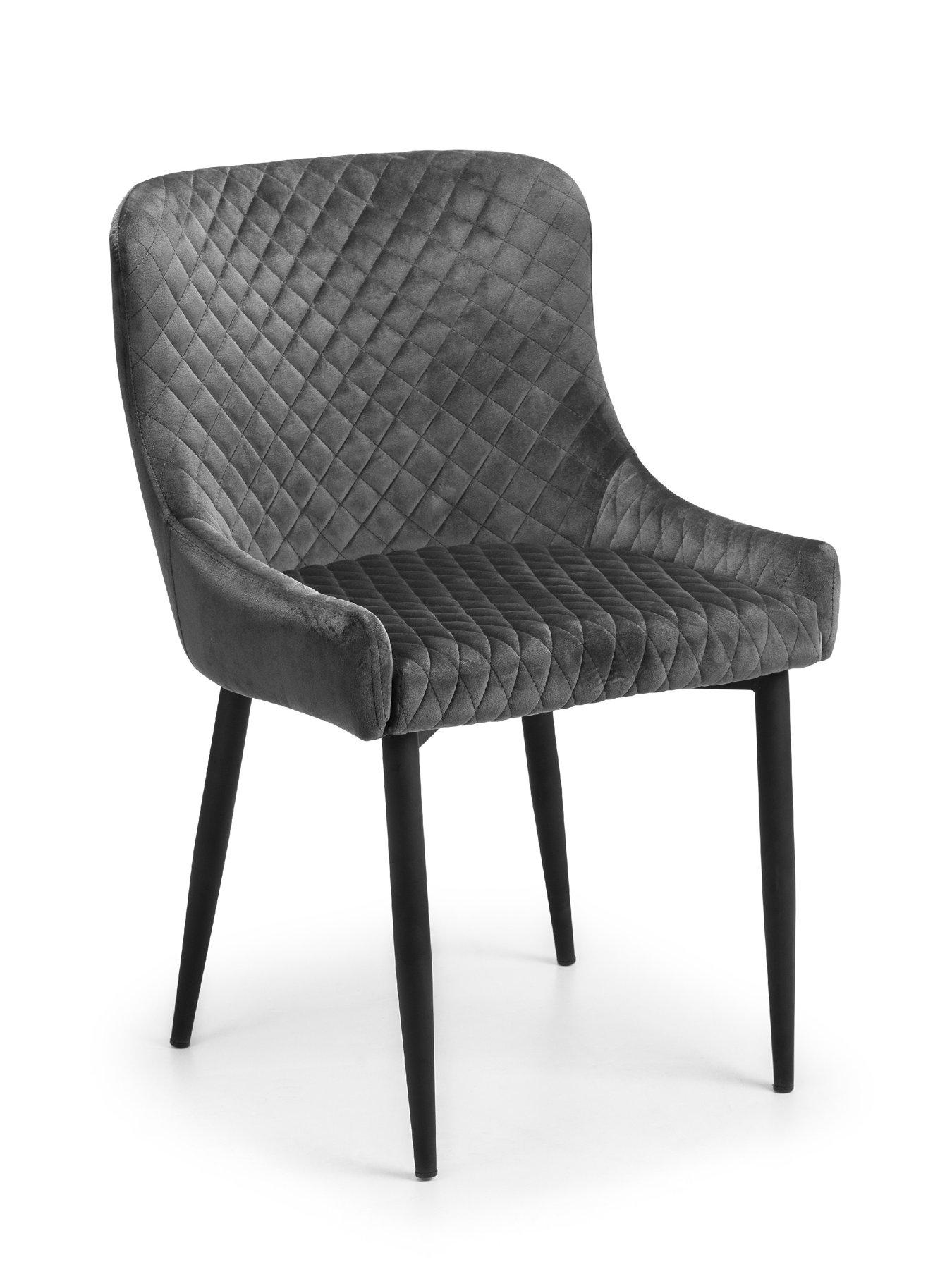 Image 3 of 6 of Julian Bowen Berwick Dining Set with 1 Grey Luxe Bench &  4 Grey Luxe Chairs
